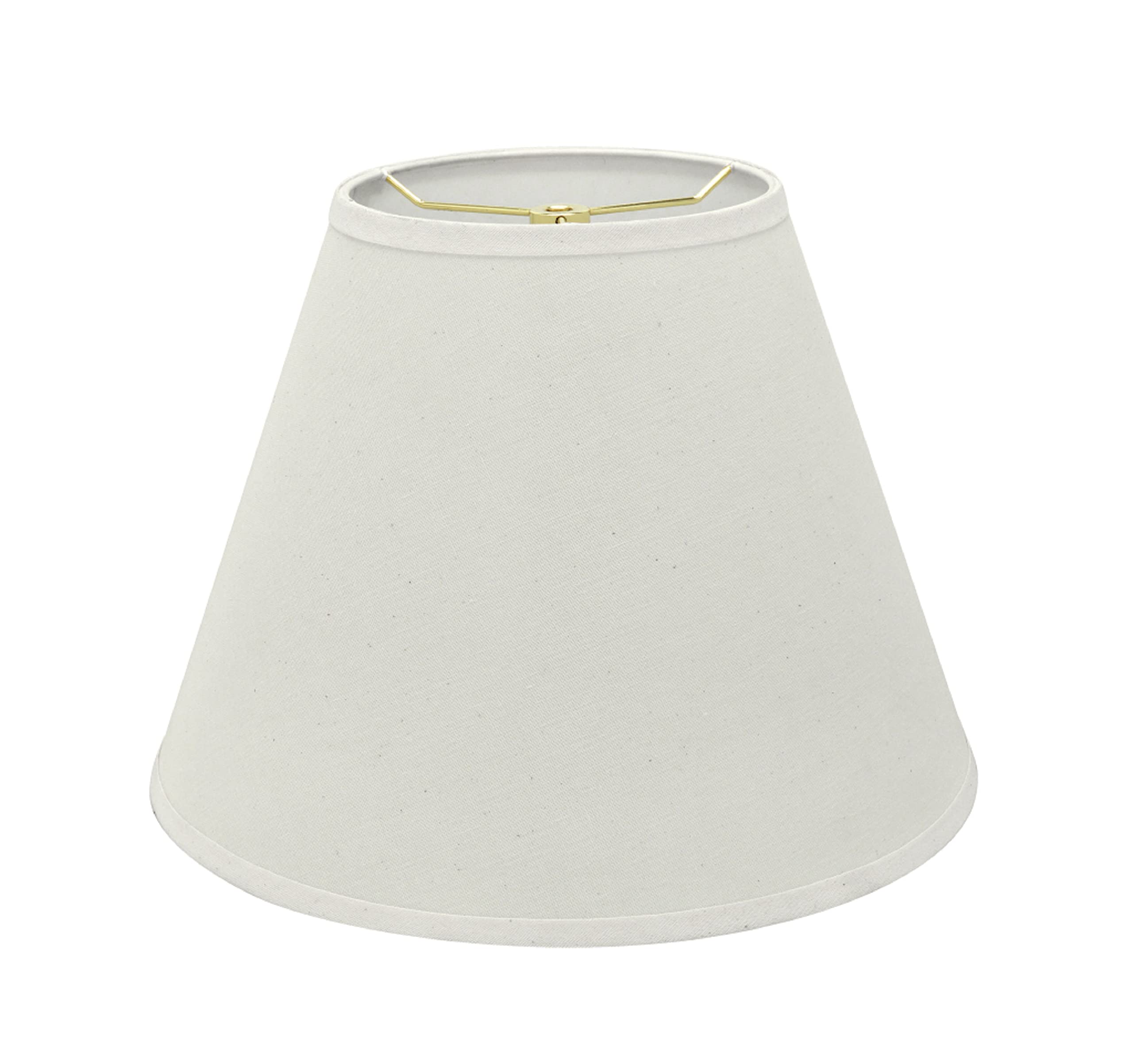 Aspen Creative 32197A Transitional Empire Shape Spider Construction Lamp Shade, Frost, 6&quot; Top x 12&quot; Bottom x 9&quot; Slant Height