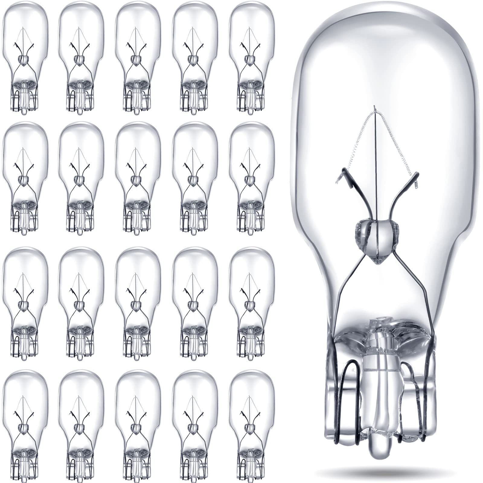 Riakrum T5 Landscape Light Bulbs 12V 4W Glass Replacement Lamp 20 Count