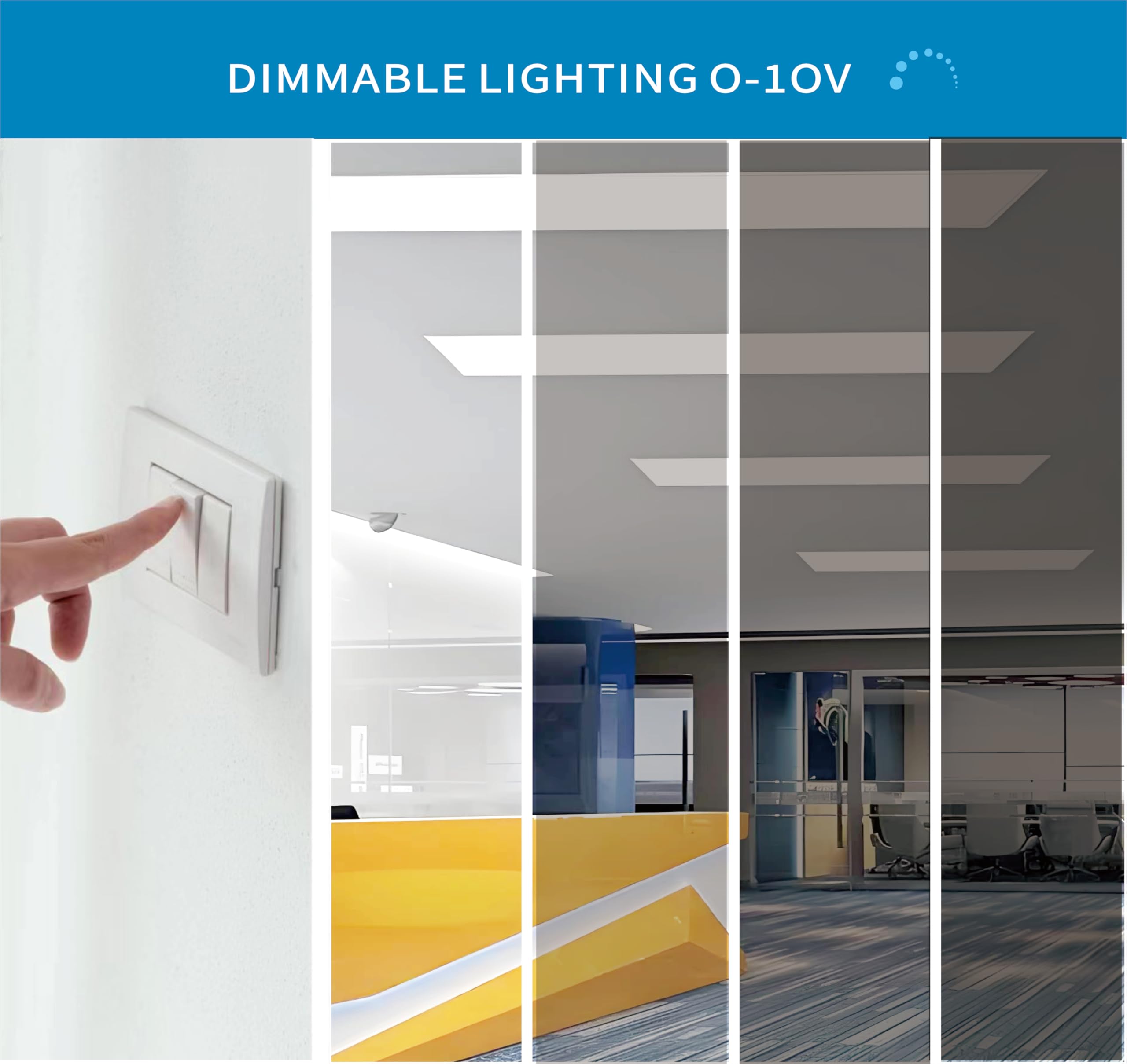 2X4 Ft Led Light Flat Panel, 40-72W, 5 Cct 3K | 3.5K | 4K | 5K | 6.5K, Dimmable Recessed Drop Ceiling Lights, 3750/5000/6250/7500/9000 Lumens, Lay In Fixture For Office, 120-277V, Ul Dlc(24 Pack)