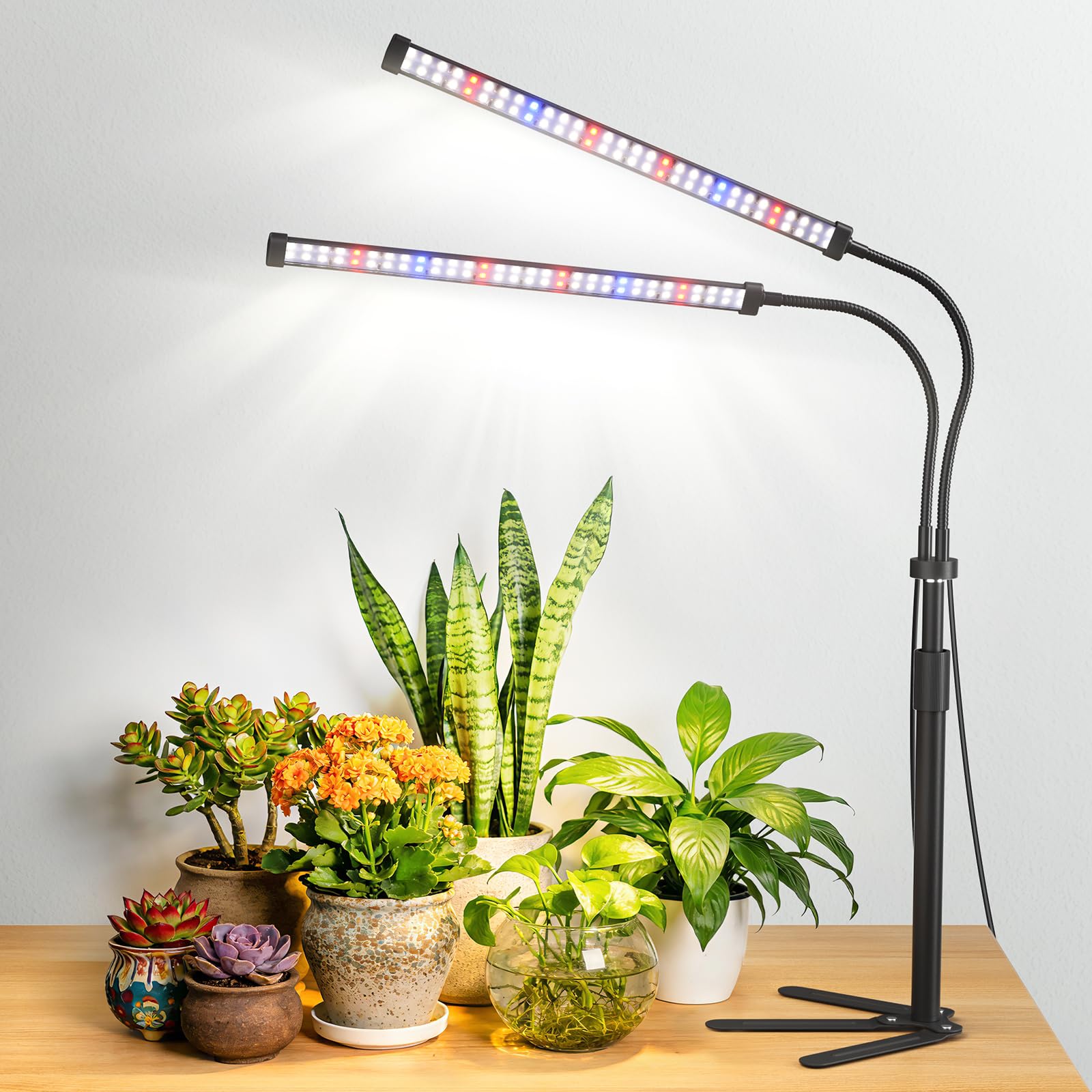 Sonamindary Grow Lights for Indoor Plants  Full Spectrum LED Plant Light with 9.8-35 in Tripod Stand  120 LEDs 5700K  4/8/12H Auto Timer  5 Brightness Levels