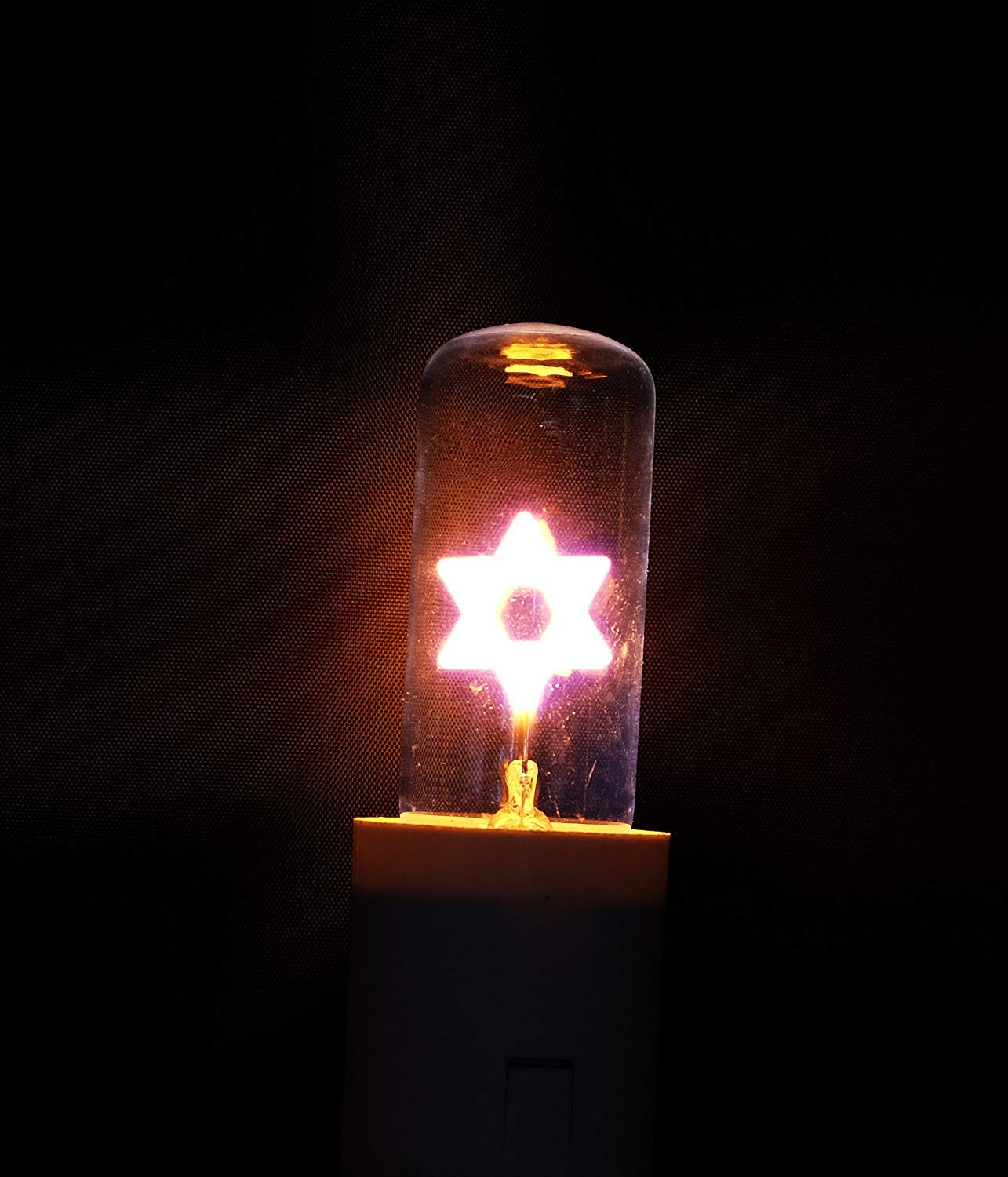 The Dreidel Company Neon Star Bulb Replacement for Yahrzeit Lamp, Red, 1 Count, Copper, Model H&PC-45947