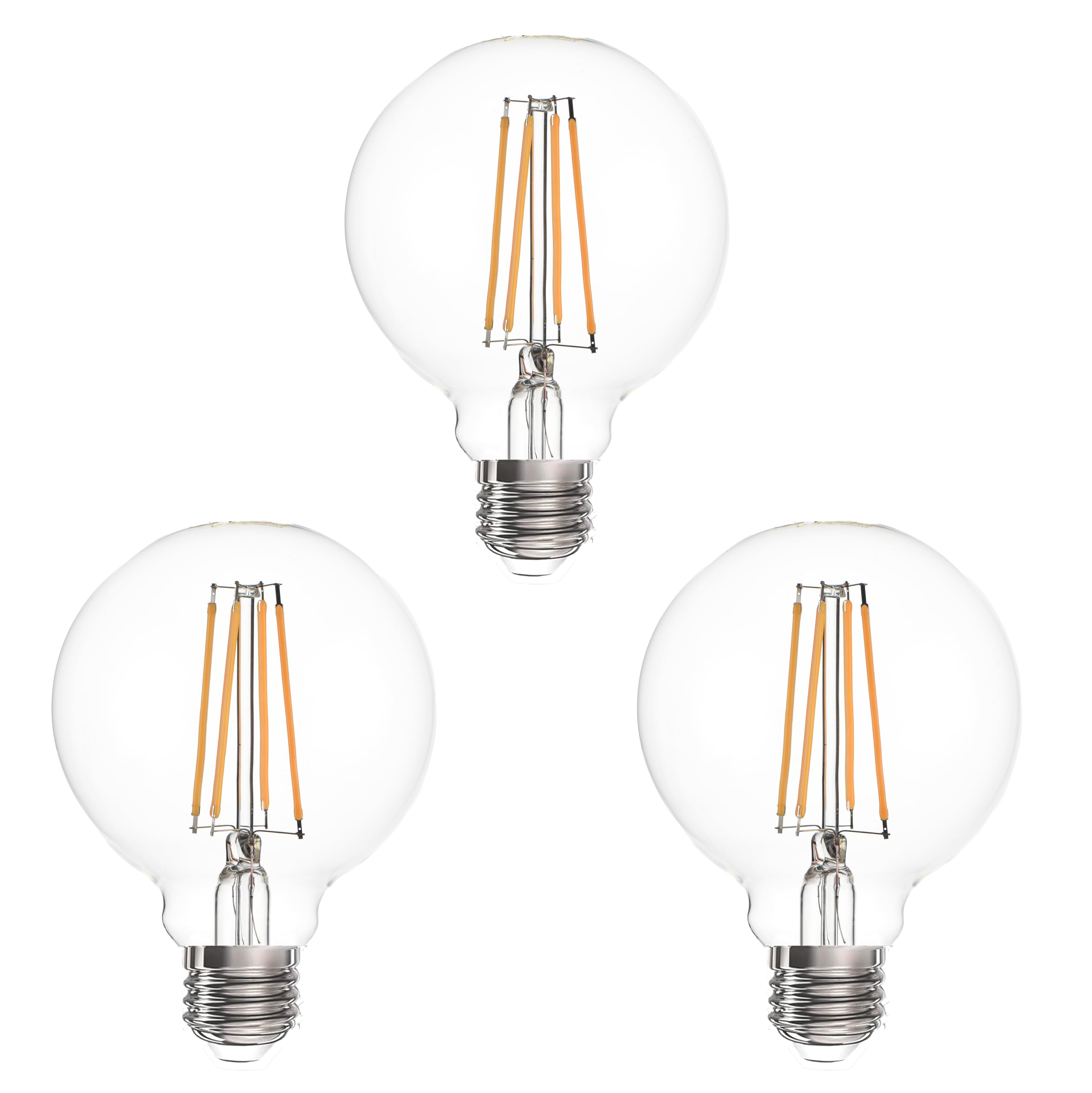 SDLUXBULB G25 Globe Edison Light Bulbs 8W 1000LM(100W Incandescent E26 dimmable Vintage Round LED Vanity Light Bulb for Bathroom