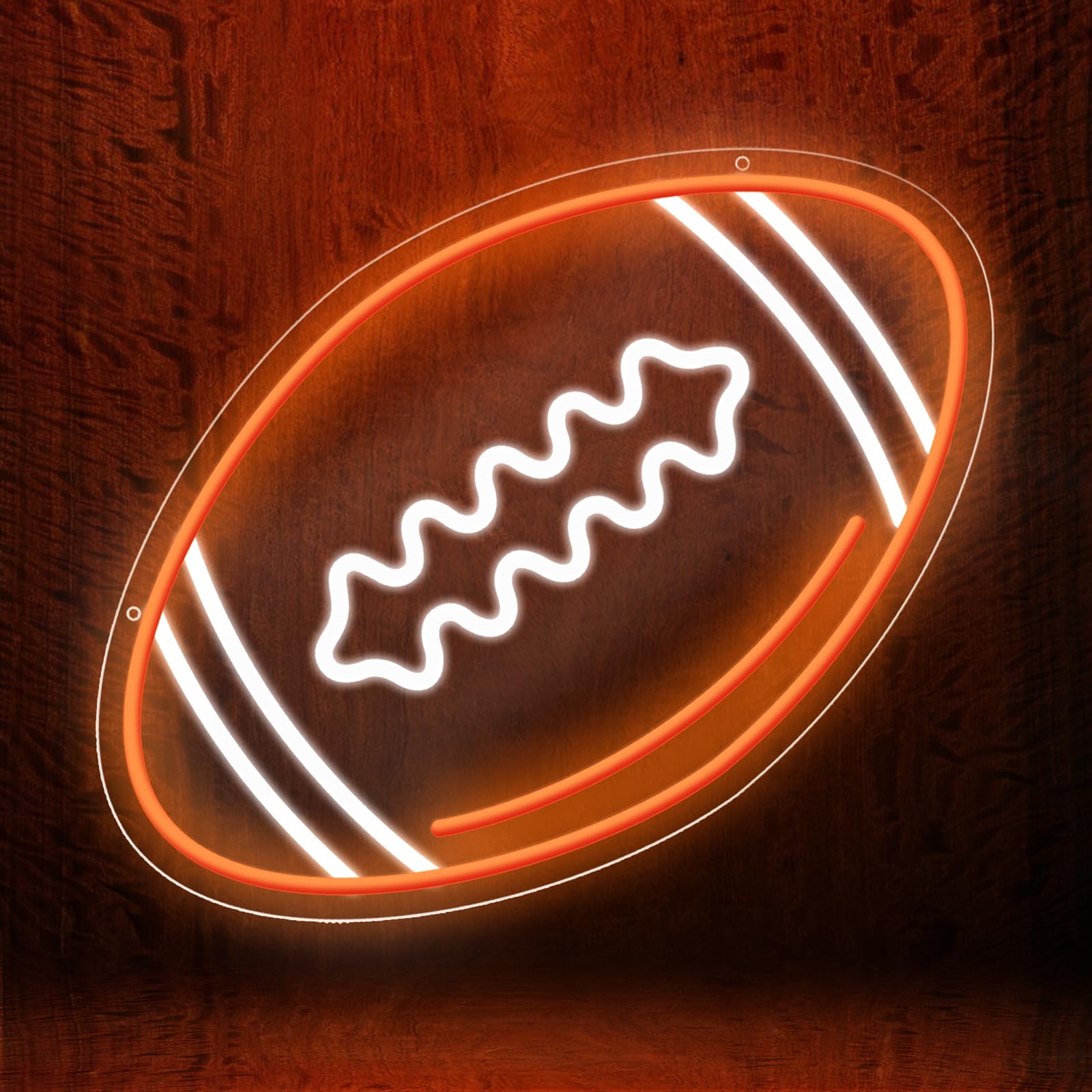 Kenfari Football Neon Sign  Football Shaped Neon Light For Wall Decor  Led Football Signs For Bedrooms And Game Rooms Man Cave  Teens  Boys  Girls  Gift For Football Fans