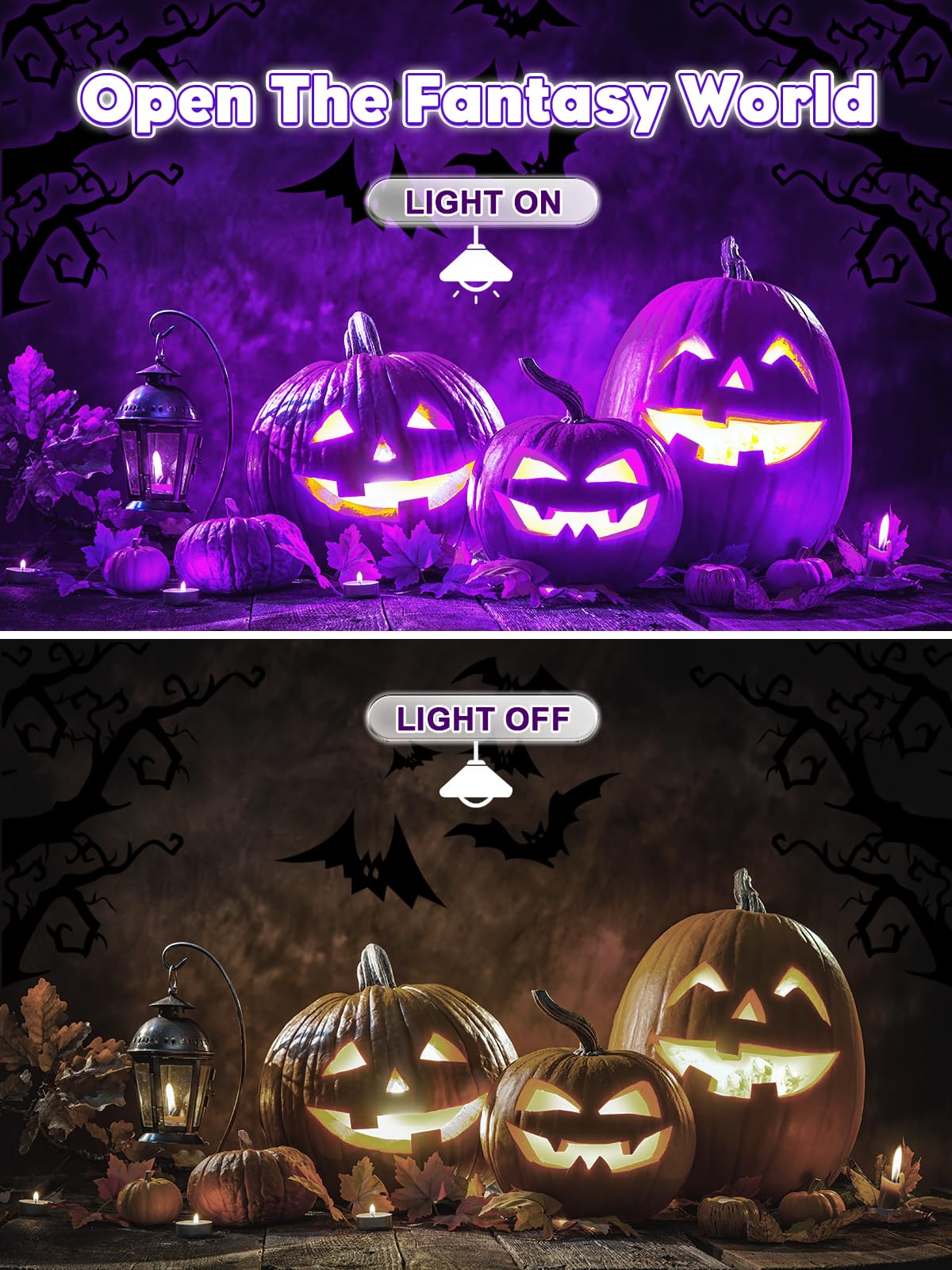 Aodiyipei Halloween Black Light Outdoor Spotlight, 12W Purple Led Spotlights Blacklight, Waterproof Spot Landscape Lights With Us Plug For Glow Party, Poster, Bar, Yard, Garden Gyms Decor (1Pack)