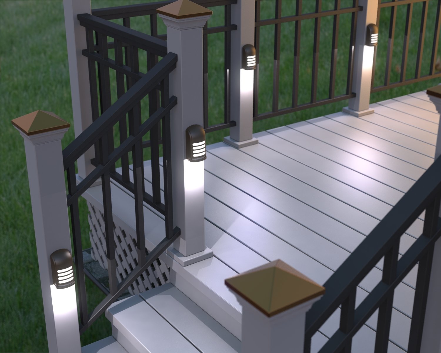 Xodus Innovations Motion Activated Led Deck & Stair Light - Weather Resistant Bronze