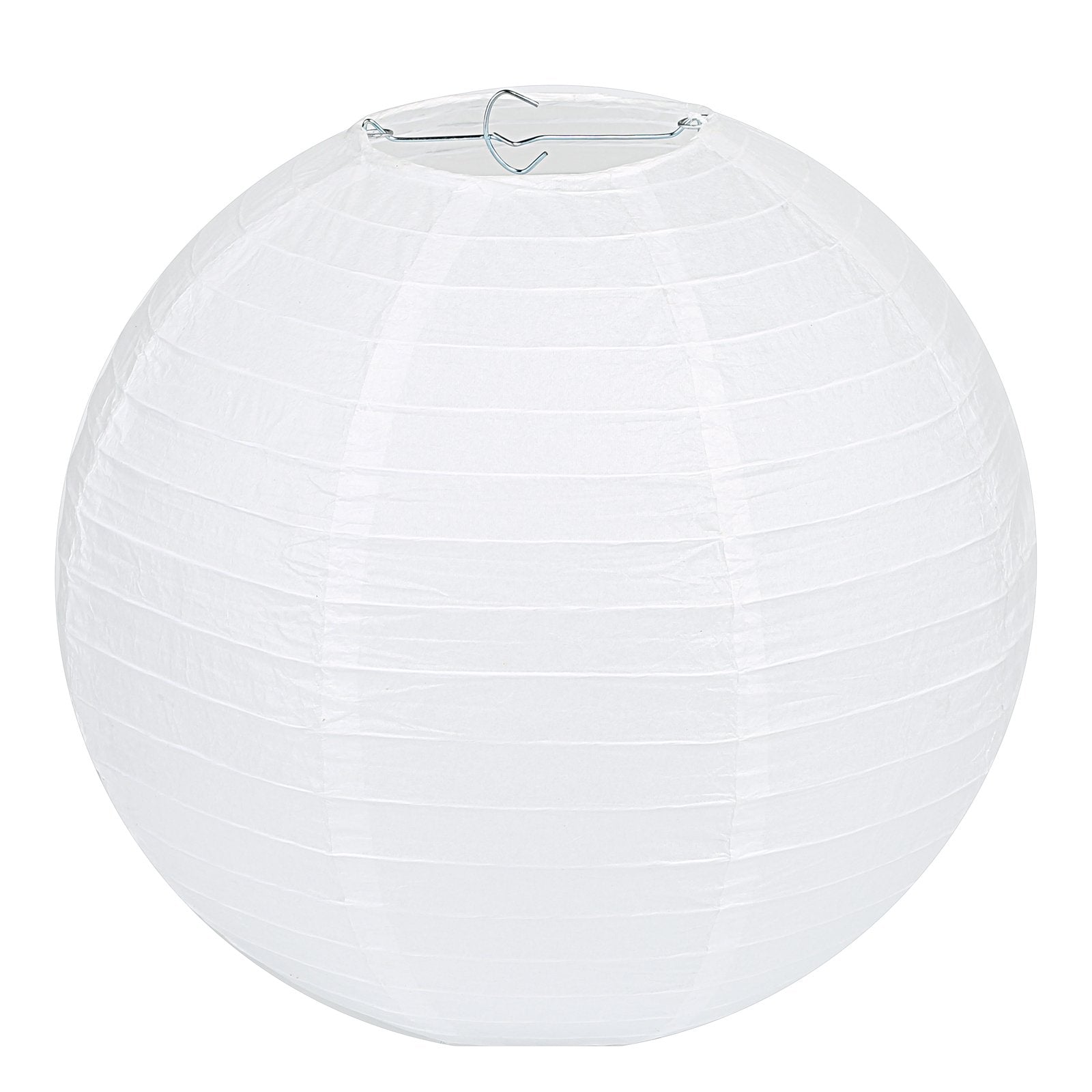 LIHAO 8 Inch White Round Paper Lanterns (10 Pack)