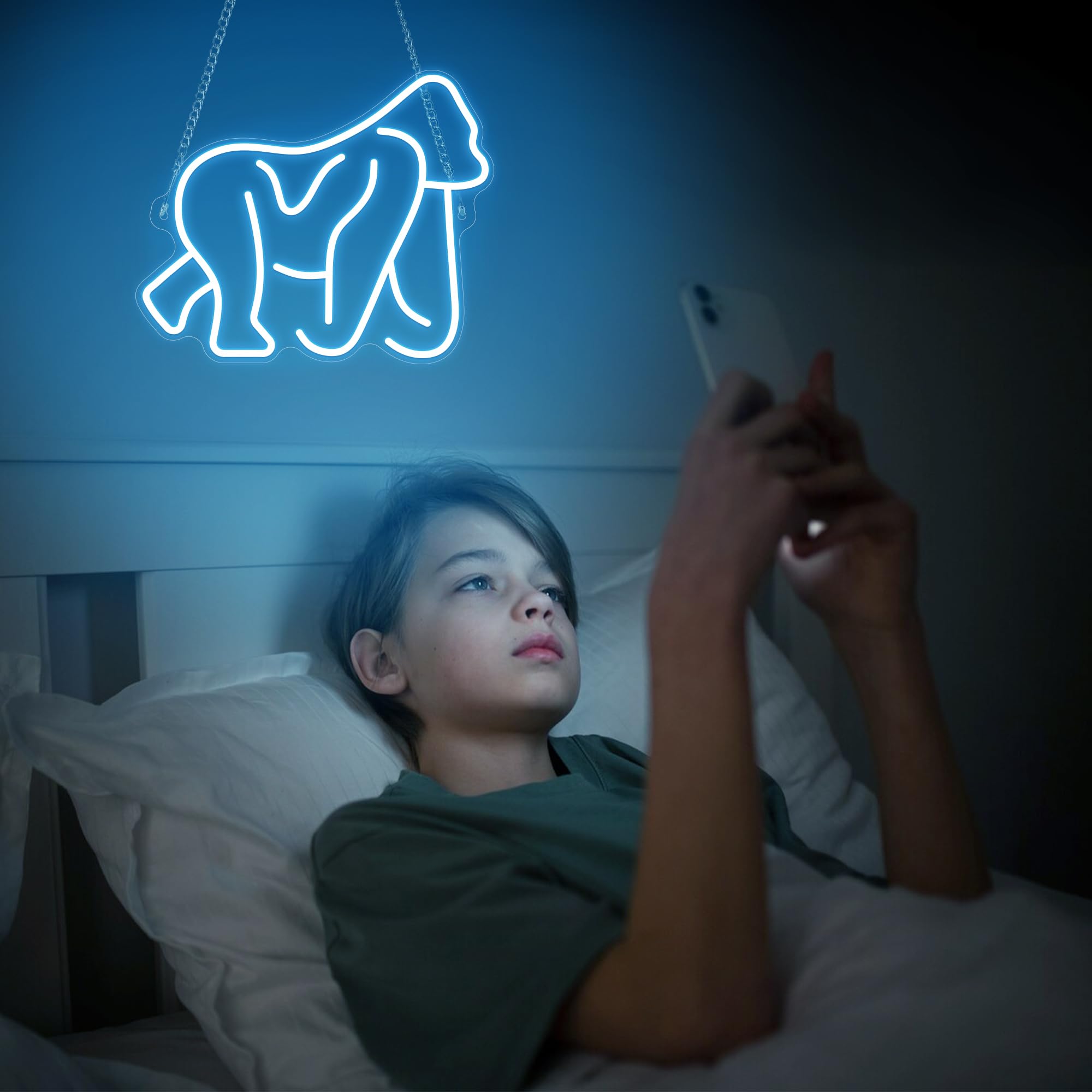 nite Gorillas Neon Sign  Led Neon Lights For Room Wall Table Decor Art  For Home Party Birthday Holiday Cute Animal Gift For Kids Teens mature-themeds