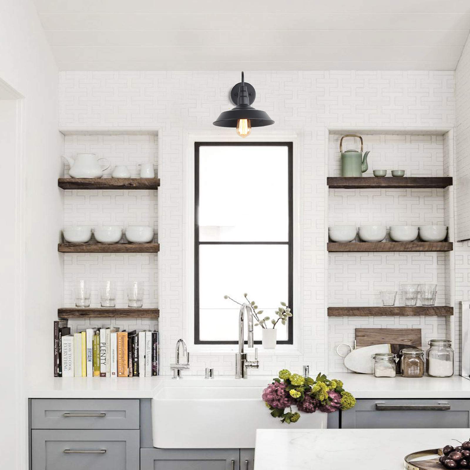 Lnc Black Gooseneck Wall Sconces Barn Warehouse Farmhouse Sconces Wall Lighting