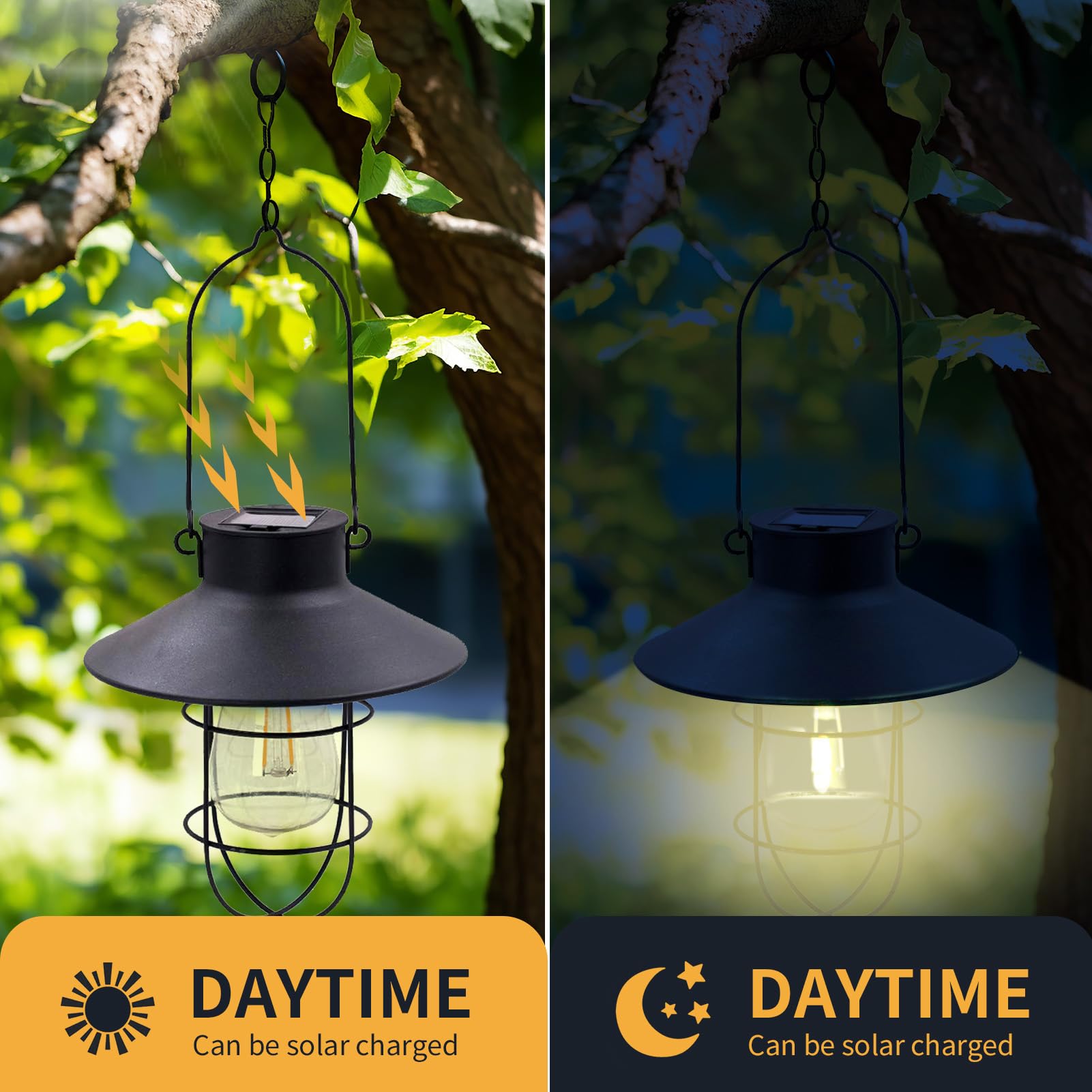 Replacement Solar Light Parts-Solar Lanterns Outdoor Waterproof Two Sizes For Versatile Switching 2 Pack They Can Serve As Accessories Or Stand Alone As Lanterns