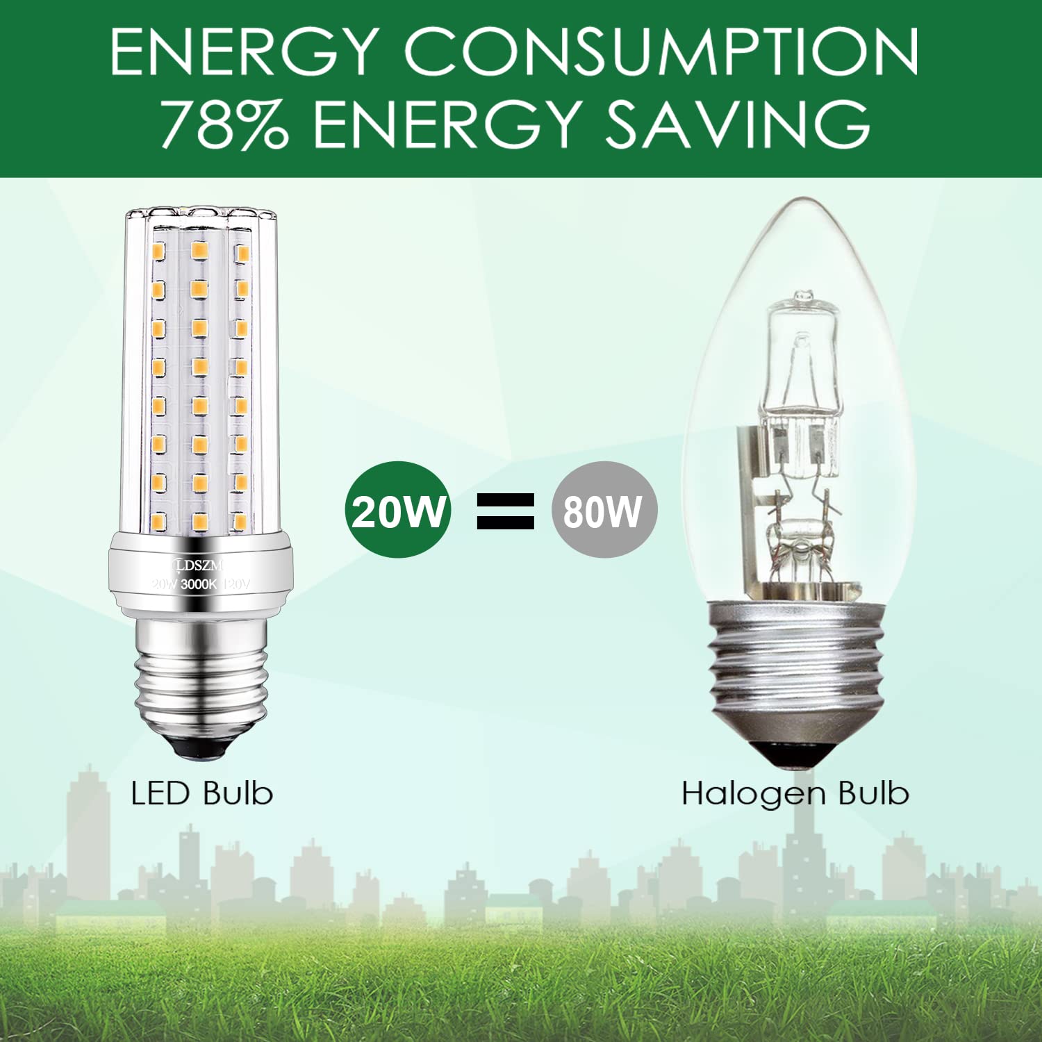 Ldszm E26 Led Bulbs, 20W Corn Light, 150W Equivalent, 2000Lm, Warm White