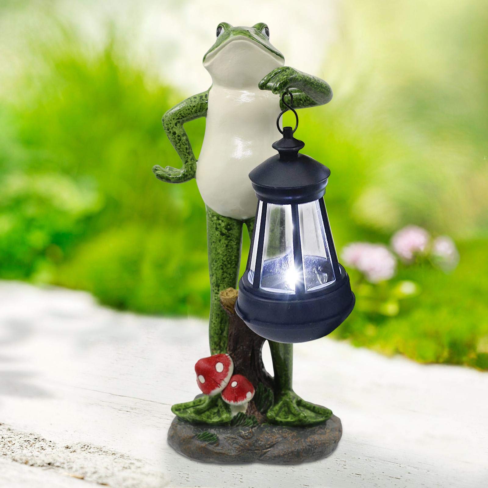 Nacome Solar Frog Statues - Colorful Garden Decor For Lawn, Porch, And Patio - Unique Gifts For Mom