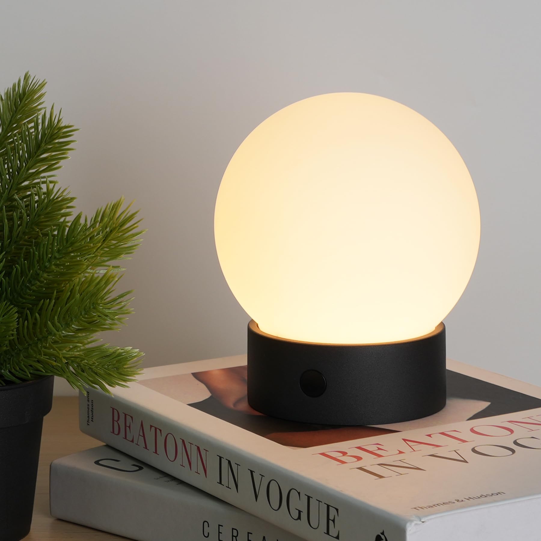 WEILAILUX Cordless Table Lamp, Rechargeable Waterproof Touch Dimmable Light, Black, Model WL-2450