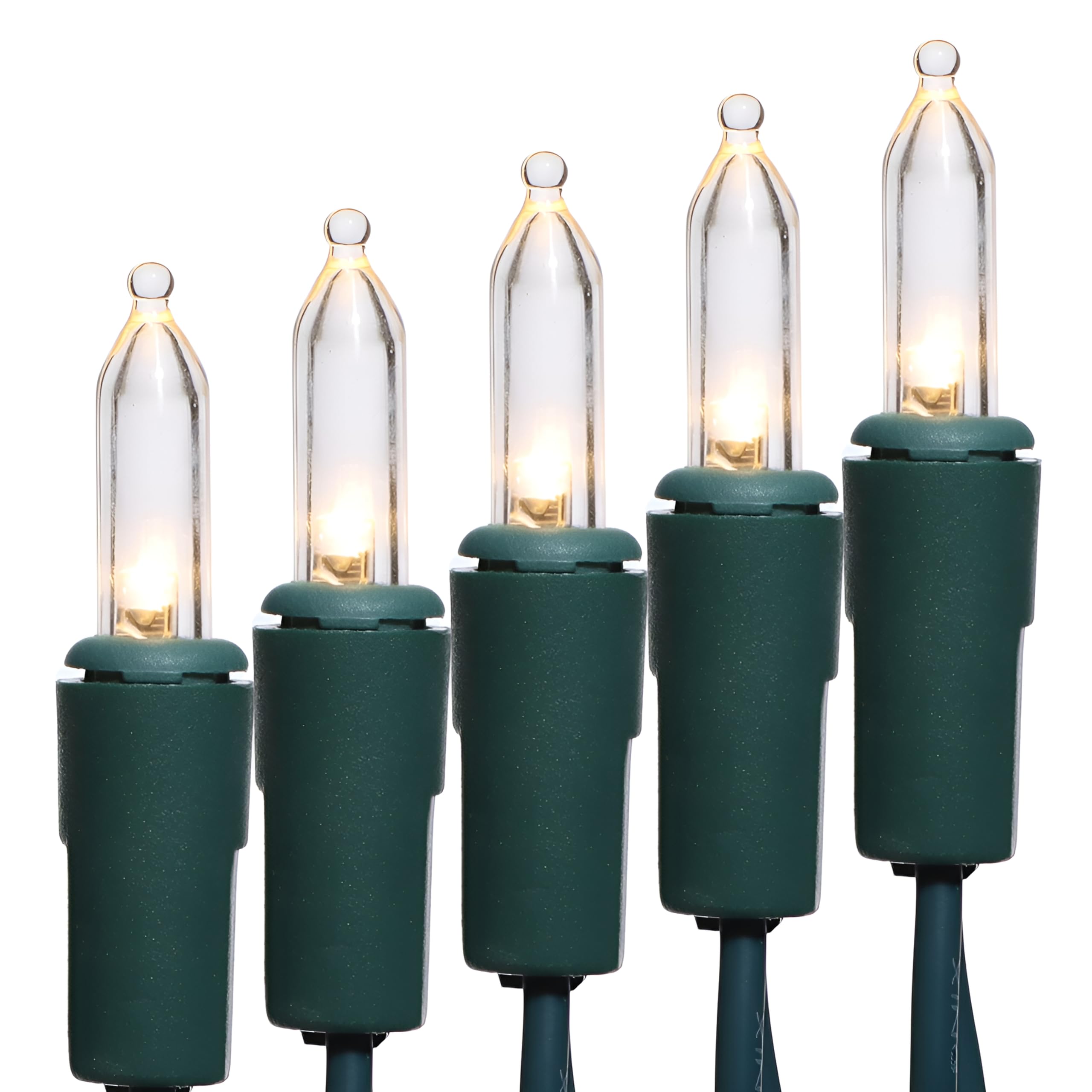 Lucky Shine 100 Led Warm White String Lights, 35 Ft Green Wire, Indoor/Outdoor Use