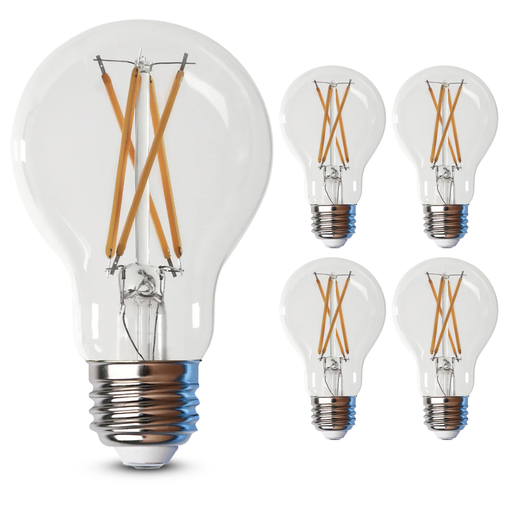 Feit Electric Led Clear A19 Medium Base Light Bulb - 60W Equivalent - 15 Year Life - 810 Lumen - 2700K Soft White - Dimmable | 4