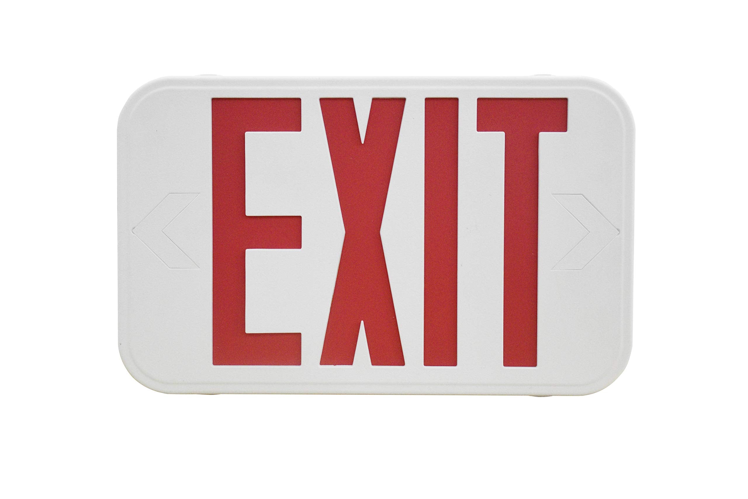 Lit-Path Led Exit Sign, Emergency Exit Light With Back Up Batteries, Double Face - Us Standard Red Letter Exit Lighting, Ul 924 And Cec Qualified, 120-277 Voltage, 1-Pack