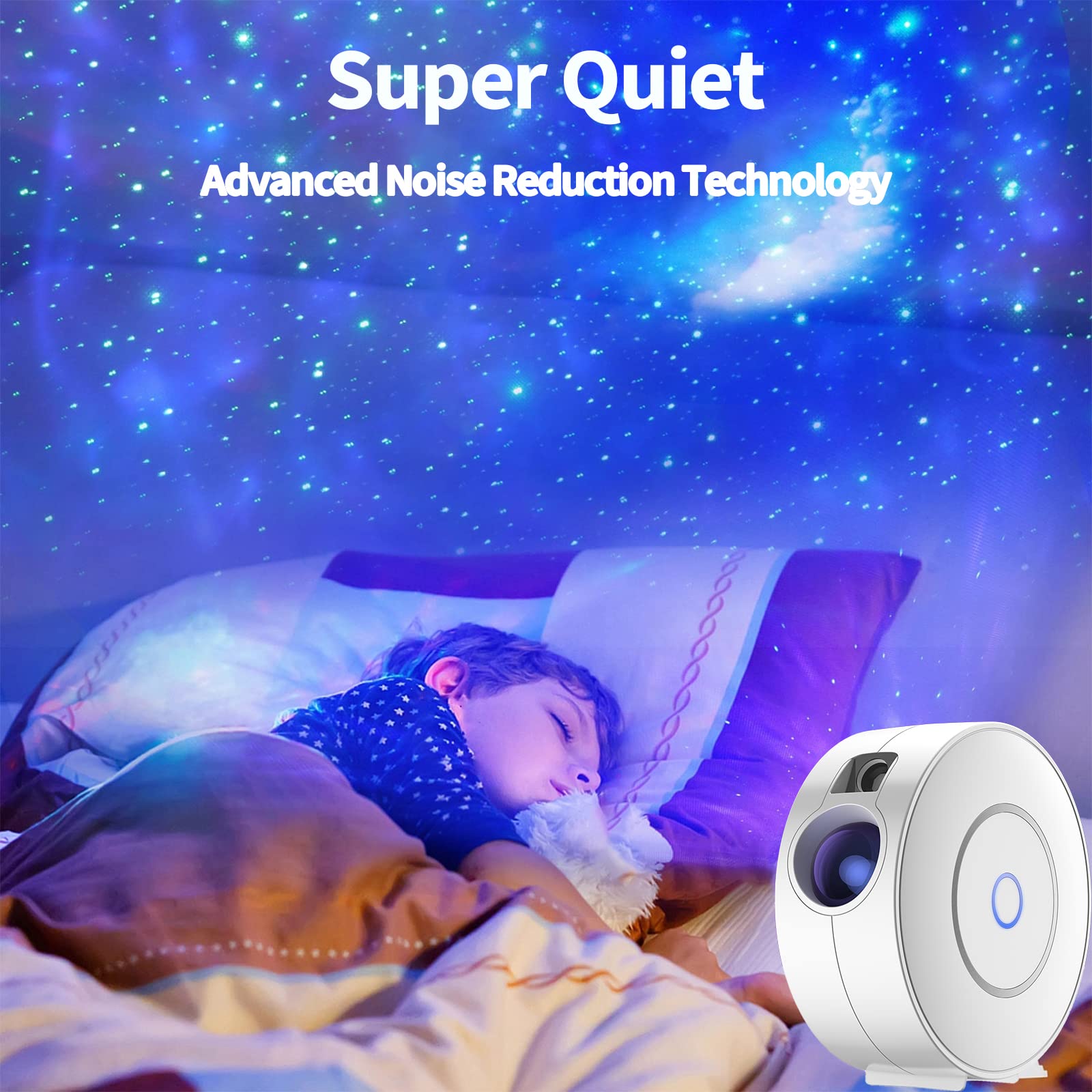 Smart Galaxy Projector With Nebula Cloud/Moving Ocean Wave, Wifi Star Projector For Room Decor, Home Theater Night Light Project