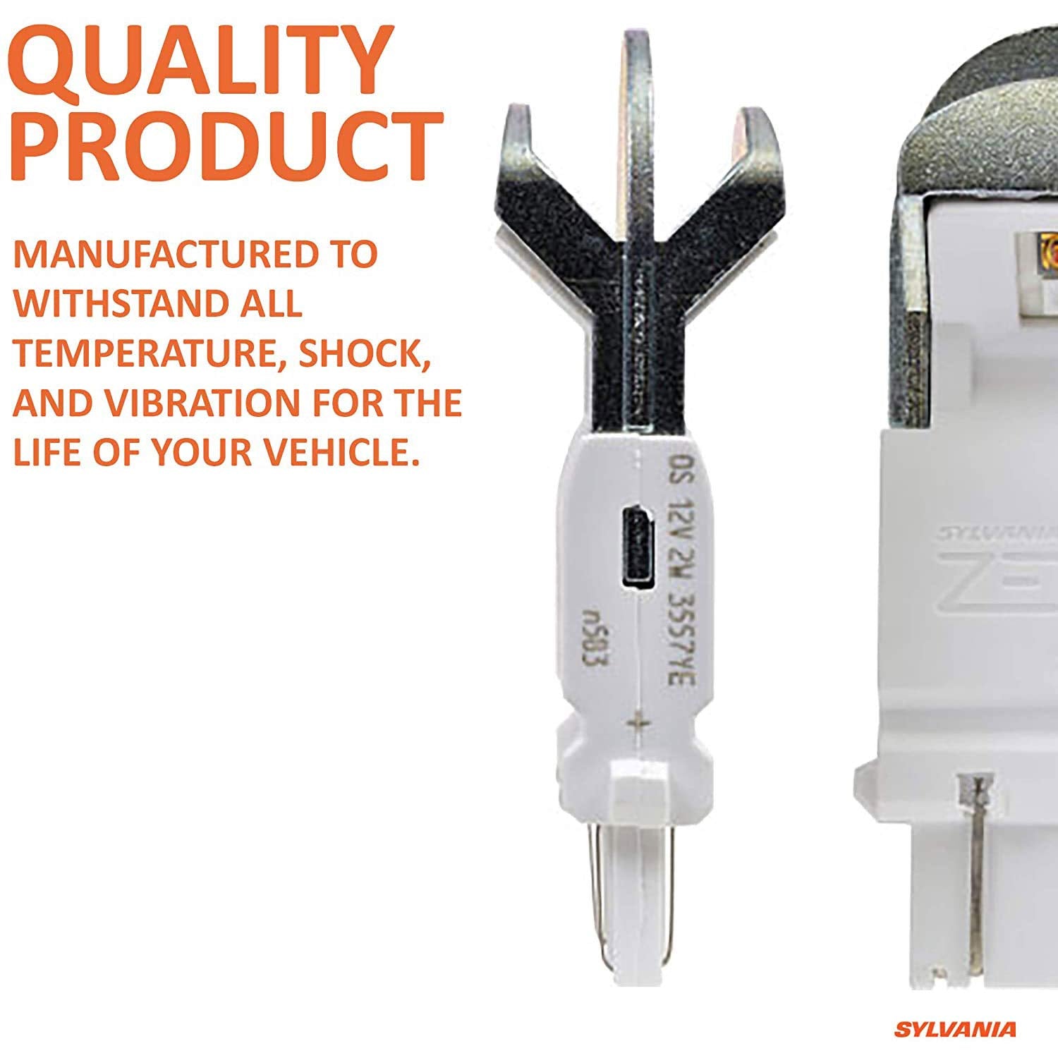 SYLVANIA 4114 ZEVO LED Amber Bulb - Ideal for Park and Turn Lights - 2 Bulbs