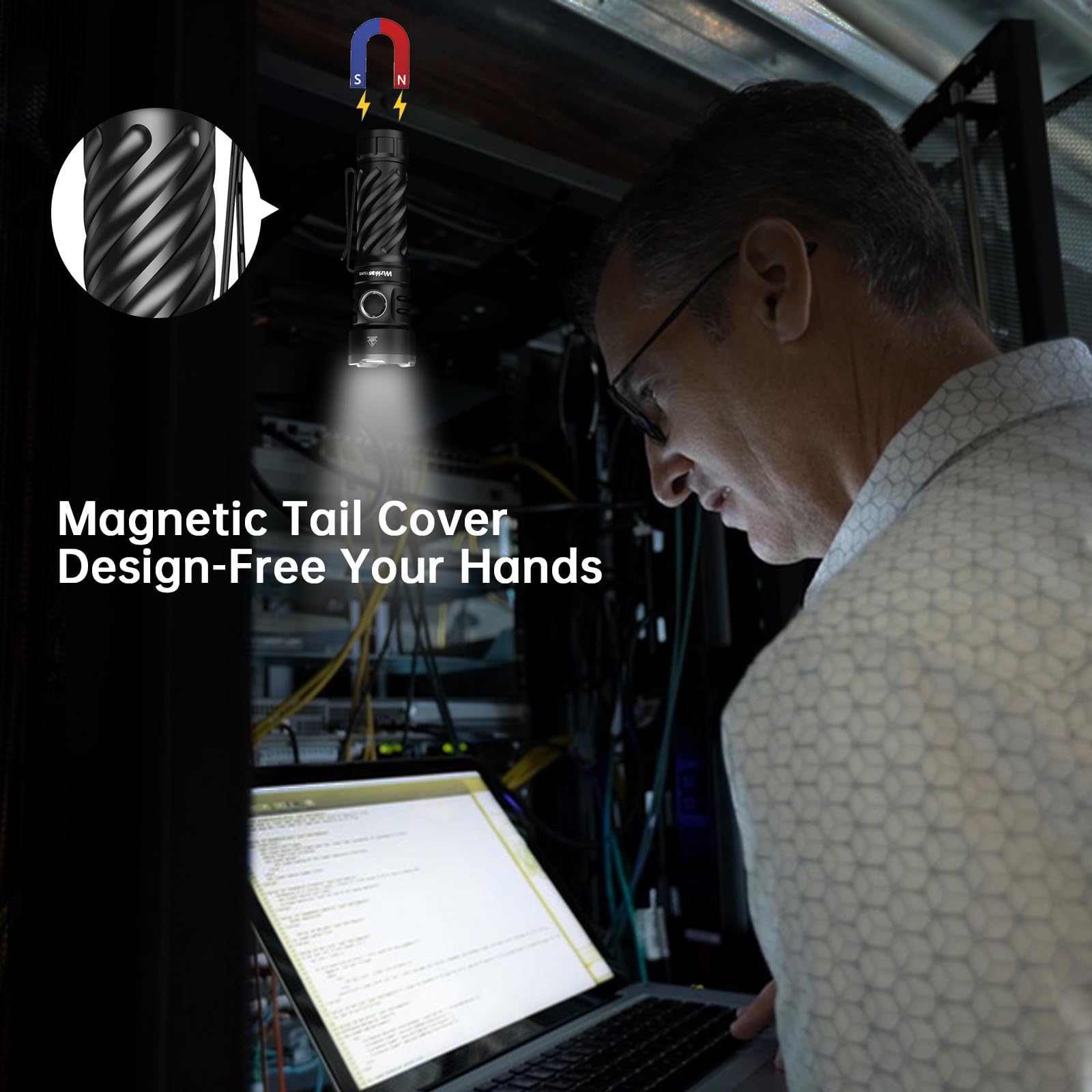 Wurkkos Ts26S Small Powerful Flashlight,3100 High Lumens Rechargeable Led Flashlight 95Cri,Magnetic Tail Cap,191 Meters 5000K Bo