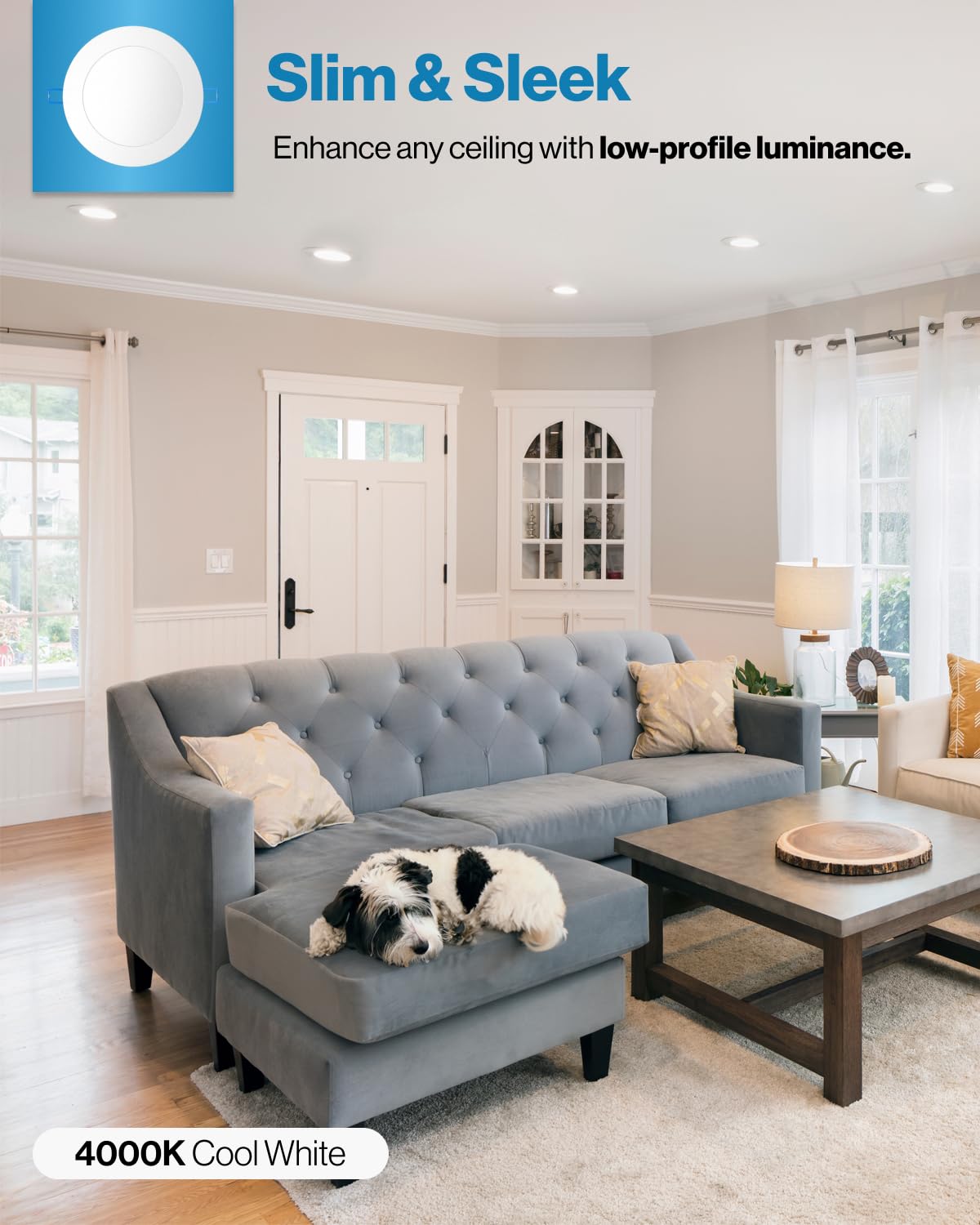 Sunco 12 Pack 4 Inch Led Recessed Lights, Slim Canless Ceiling Lighting, 650 Lm, 10W (60W Equivalent), 4000K Cool White, Dimmabl