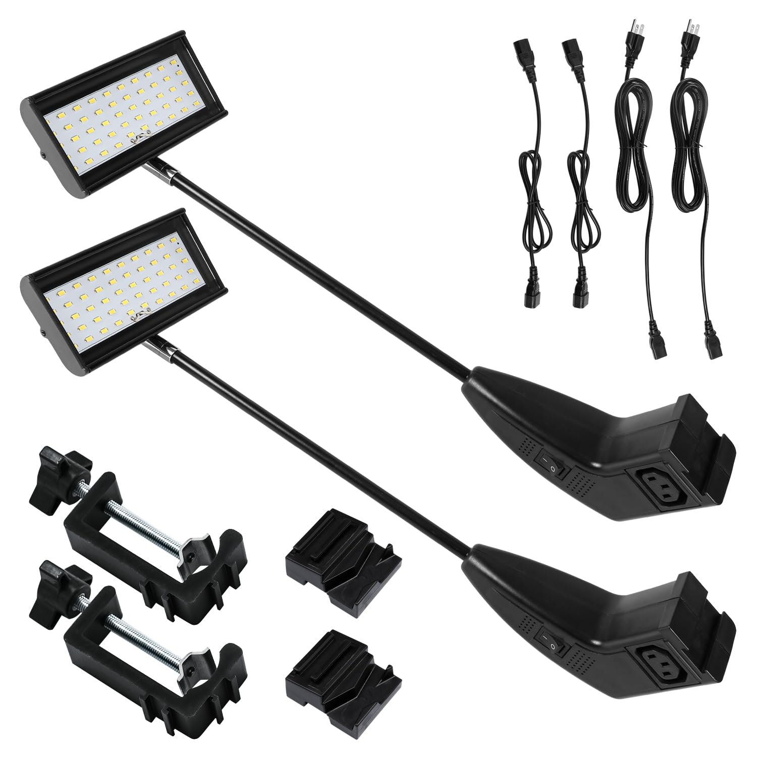 SUNLITOPTO Trade Show Lights LED Display and Exhibit Arm Lighting, Connectable Tradeshow Lights Included Clamps, Mounting Bracke