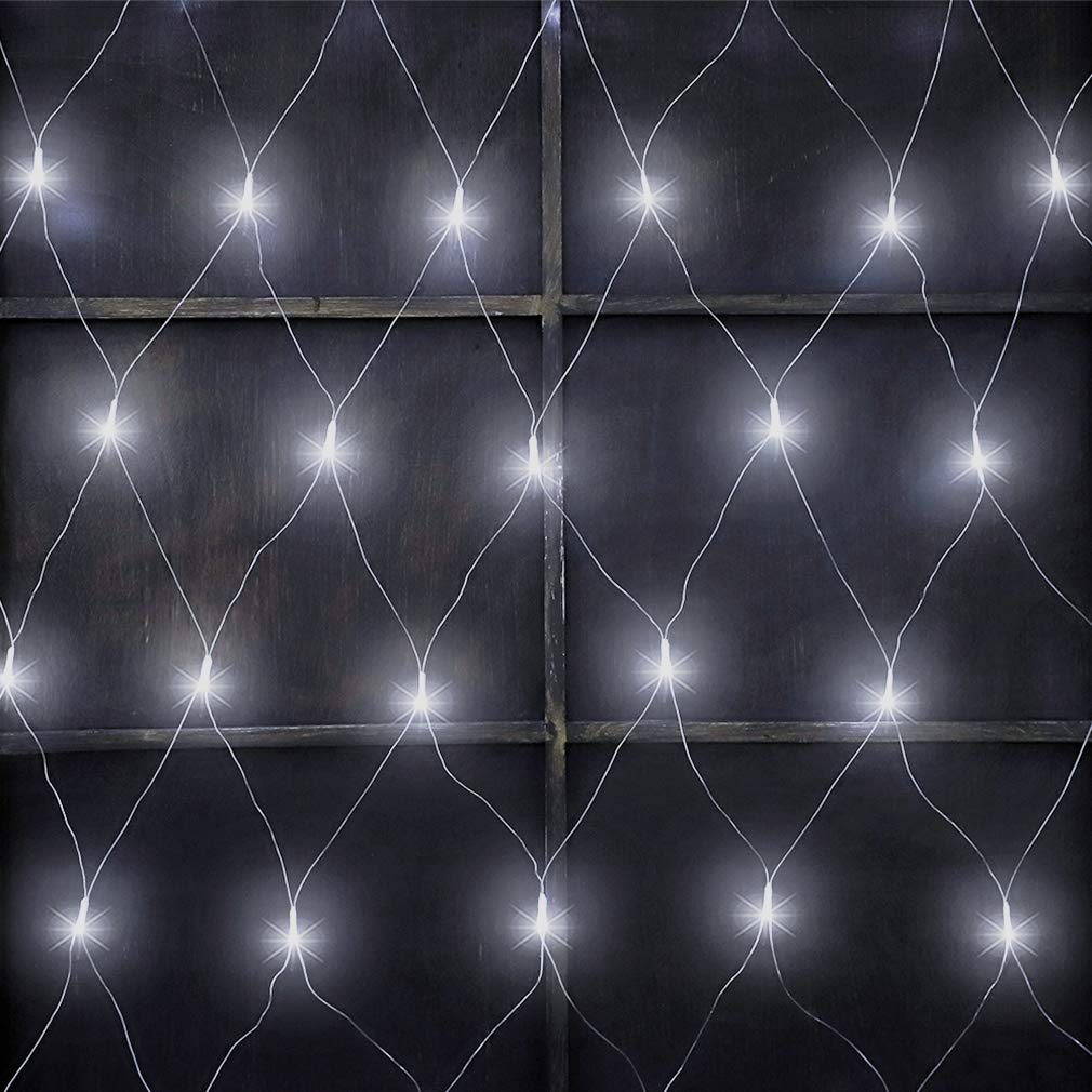 woohaha LED Fairy String Lights, 192 LEDs, 9.8ft x 6.6ft, Cool White, Model QX-U-O-N-192-W, Safe Voltage for Outdoor