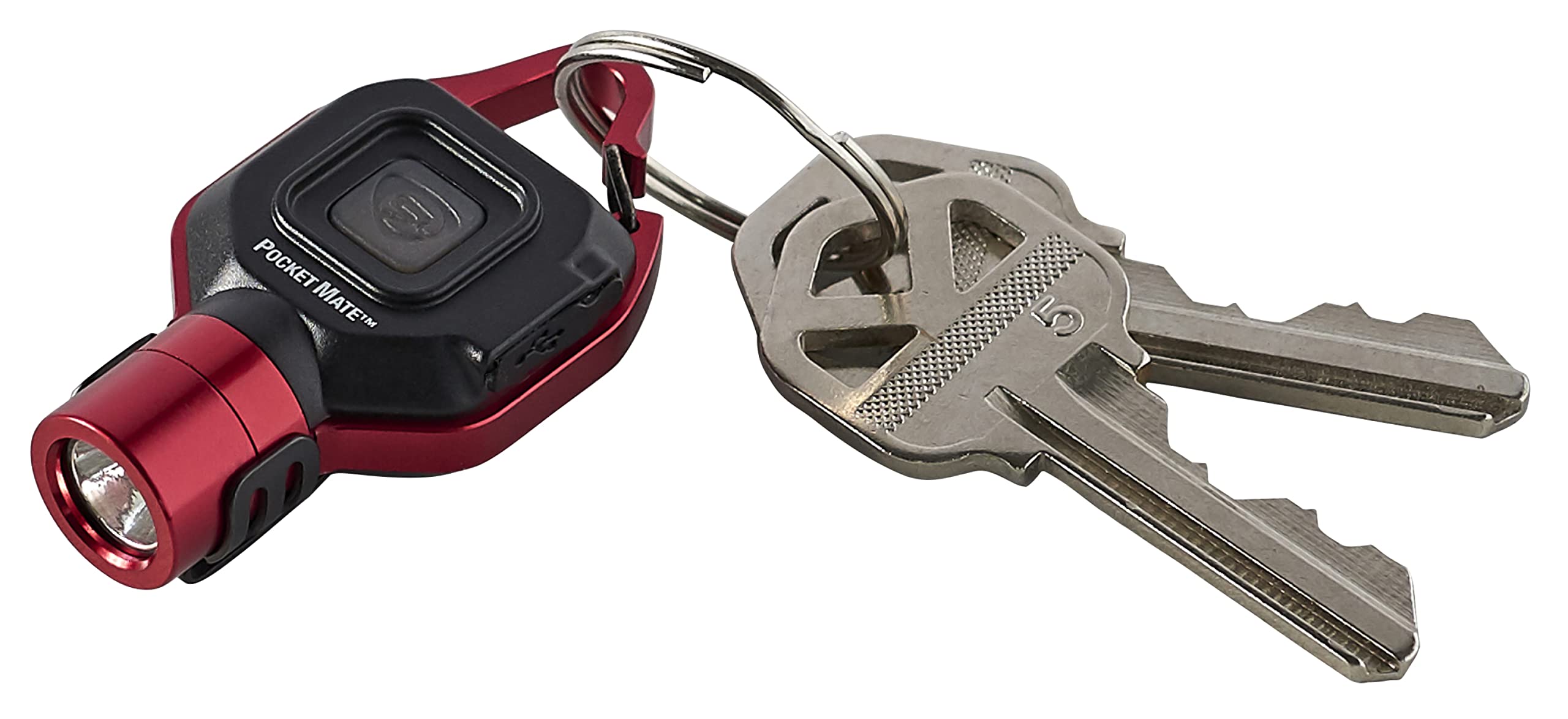 Streamlight Pocket Mate 325-Lumen USB Rechargeable Flashlight, One Size, Red, Model 73301, Aluminum Material