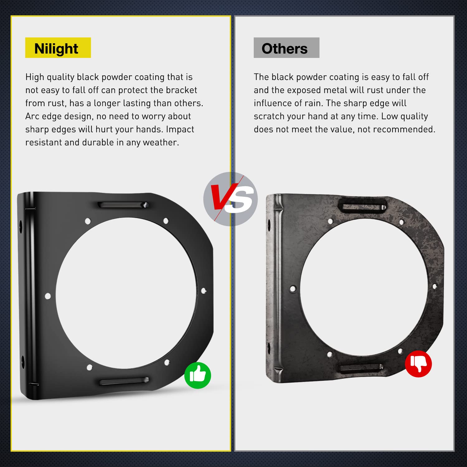 Nilight 4Inch Round Trailer Tail Light With Flush Mount Grommets Plugs W/Mounting Brackets 2Pcs White Waterproof Reverse Back Up Trailer Lights For Rv Truck Trailer