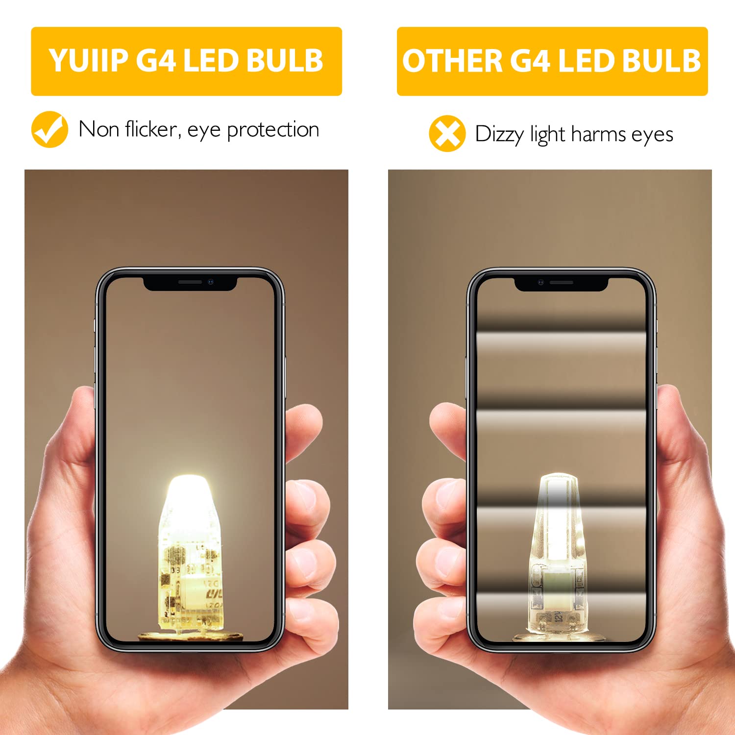 Yuiip G4 Led Bulb Ac/Dc 12V 1.2W (10W Halogen Bulb Replacement), 4000K Natural White Jc G4 Bi Pin Light Bulbs For Under Cabinet