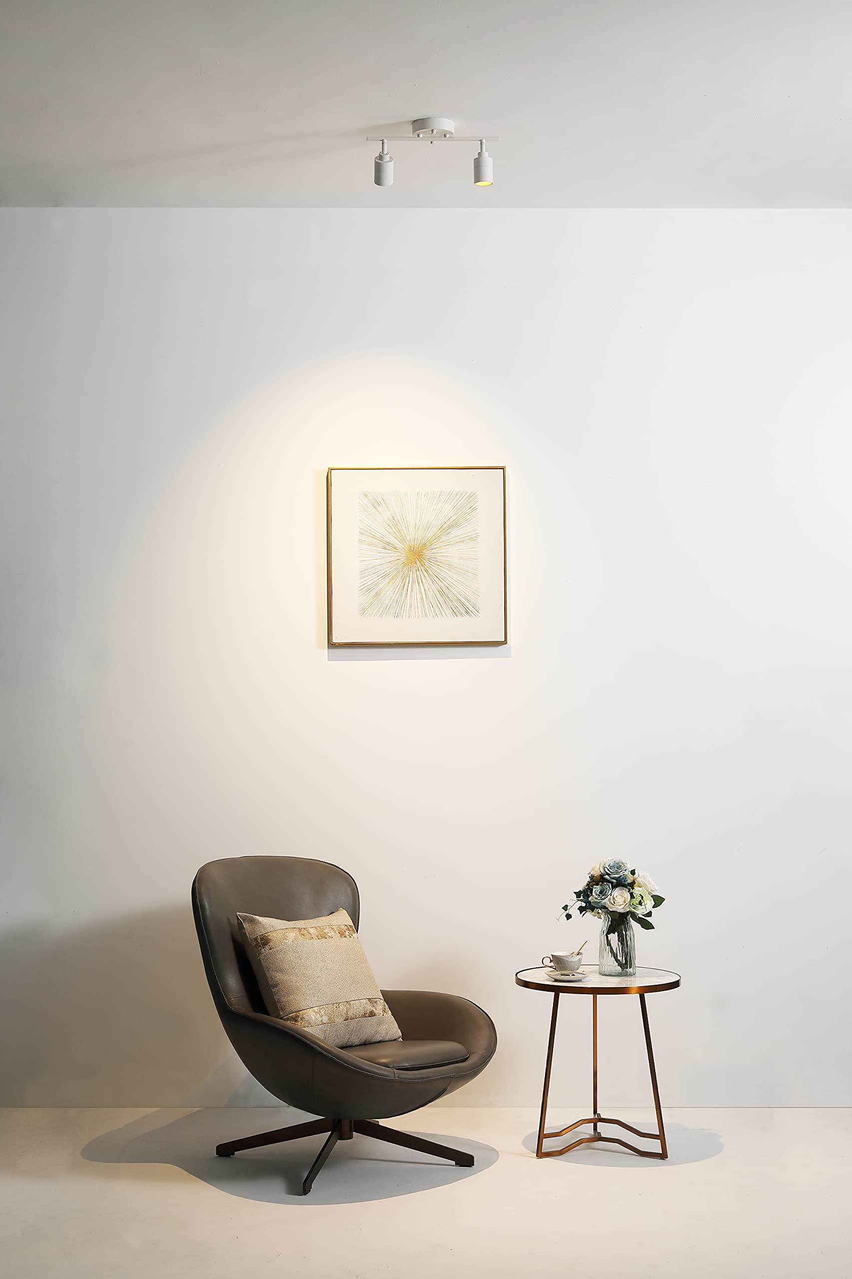 Vidalite Shura - 2-Light White Integrated Led Track Light W/Rotatable Heads, 15 In. Track Lighting Kit Ceiling Light, 3000K, 112