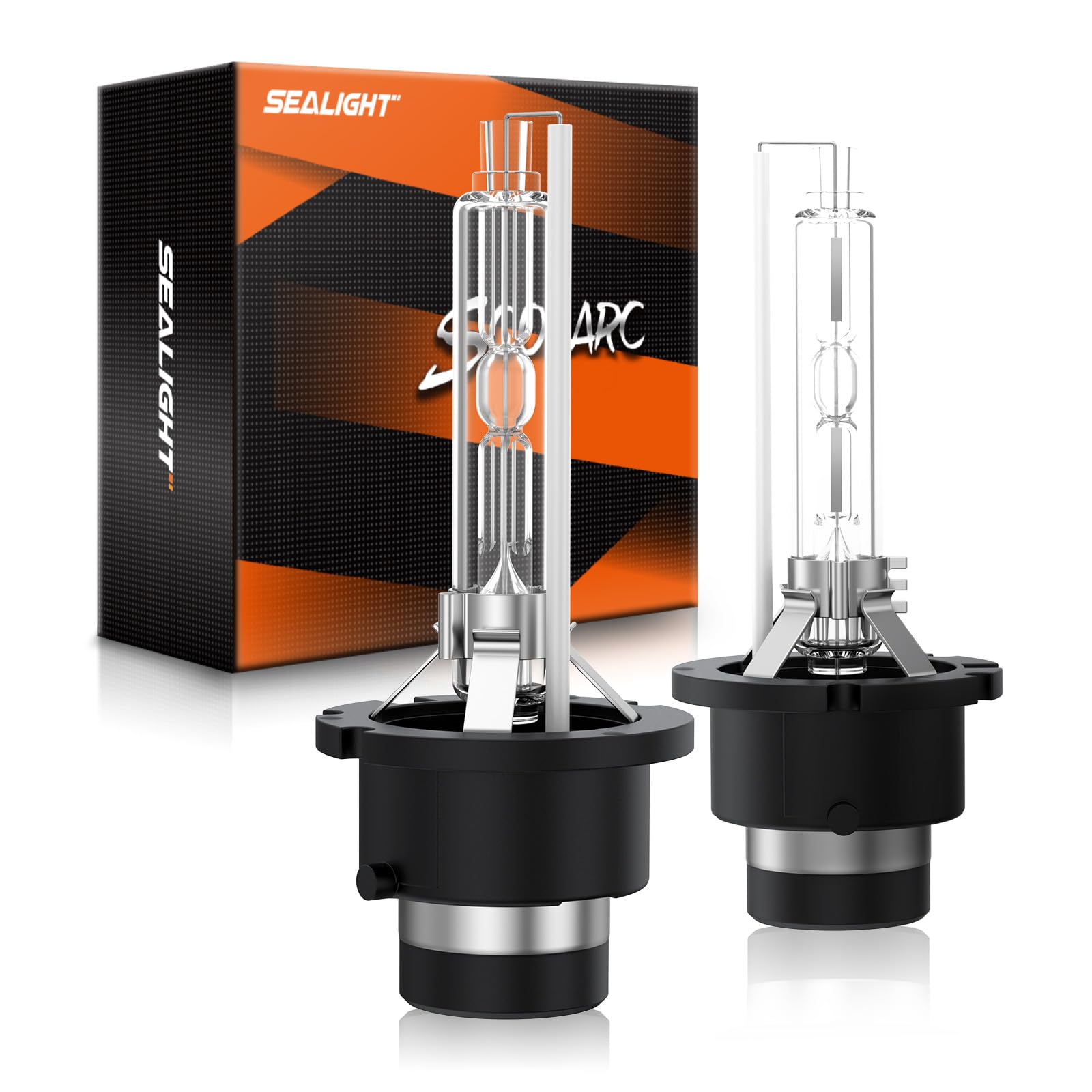 SEALIGHT D2S HID Bulbs, 6000K Cool White, 35W, Pack of 2, D2S Model