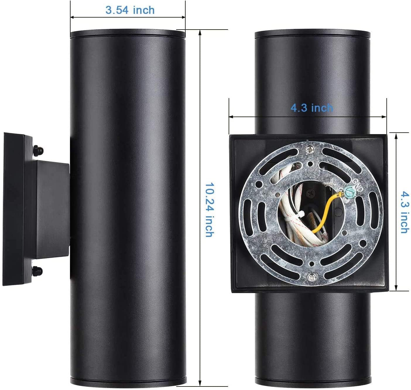 Rosykite 4 Pack Rgb Led Outdoor Wall Lights, Colour Changing, 2700K-6500K, Aluminum