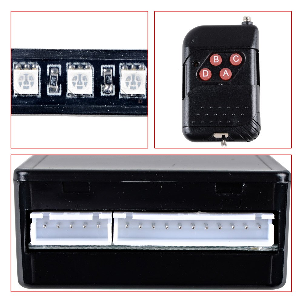 7 Color 48 Smd Scanning Led 22" Knight Rider Strip Light Turn Signal Light Car Interior Lighting Decoration For Chevrolet Aveo Avalanche Camaro Cruze Hhr Volt Equinox Suburban Tahoe Traverse Avalanche Colorado Silverado Trailblazer 4 Door