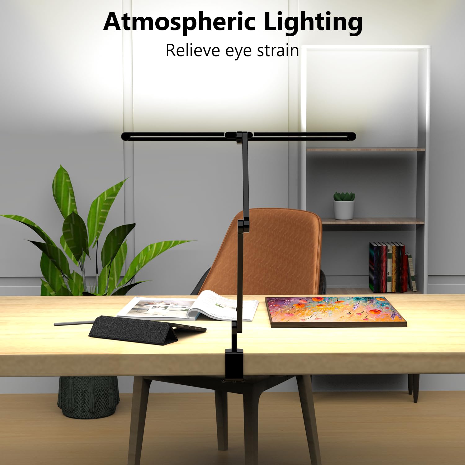 3000 Lumen Ultra Bright Architect Desk Lamp With Clamp, 36W Tall Overhead Led Desk Light For Home Office, 47Inch Long Dimmable C