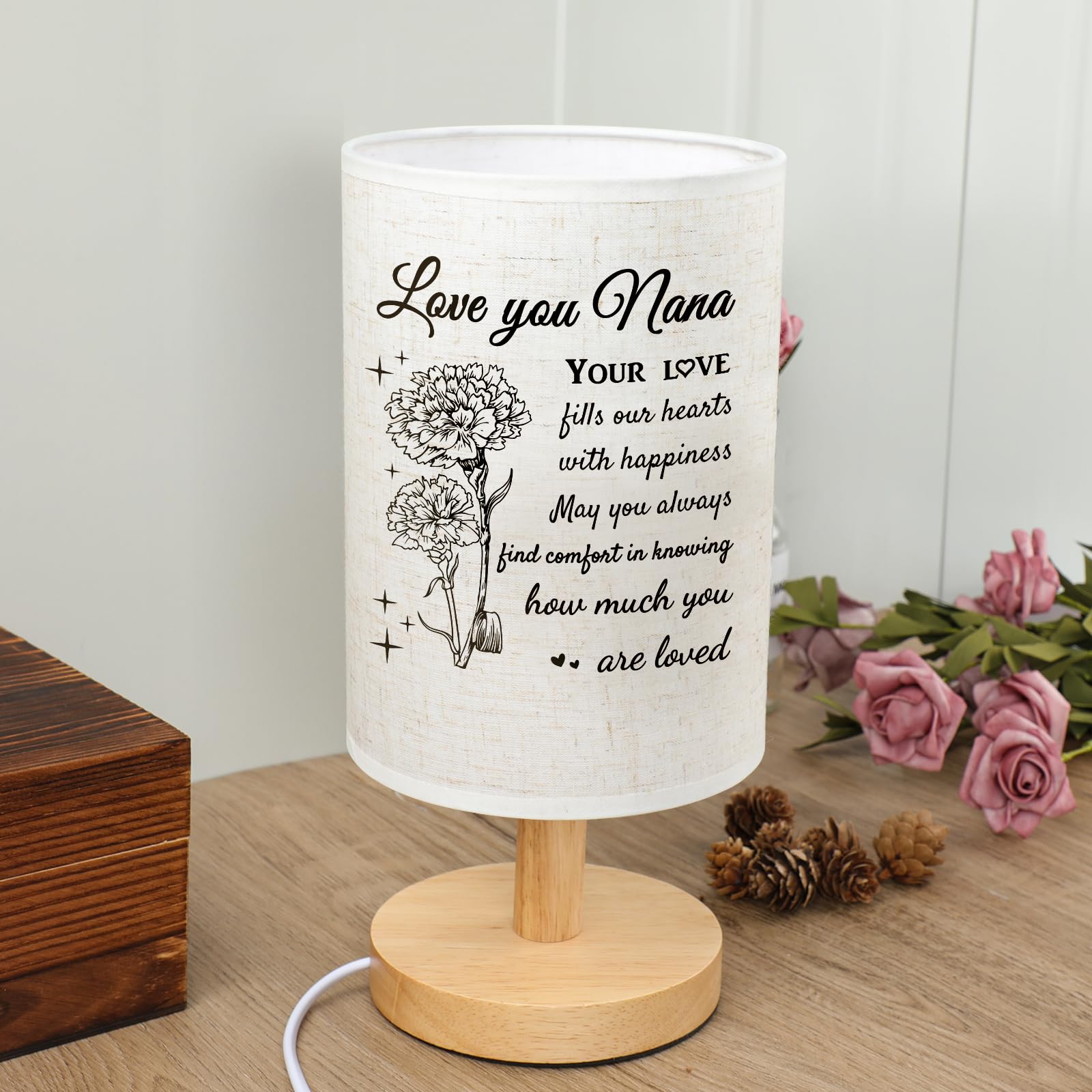 Souhoney Christmas Nana Gifts  Desk Lamp Home Decor Grandmother Long Distance Gifts From Granddaughter  Grandma Lamp Birthday Mothers Day Nana Gifts From Grandson