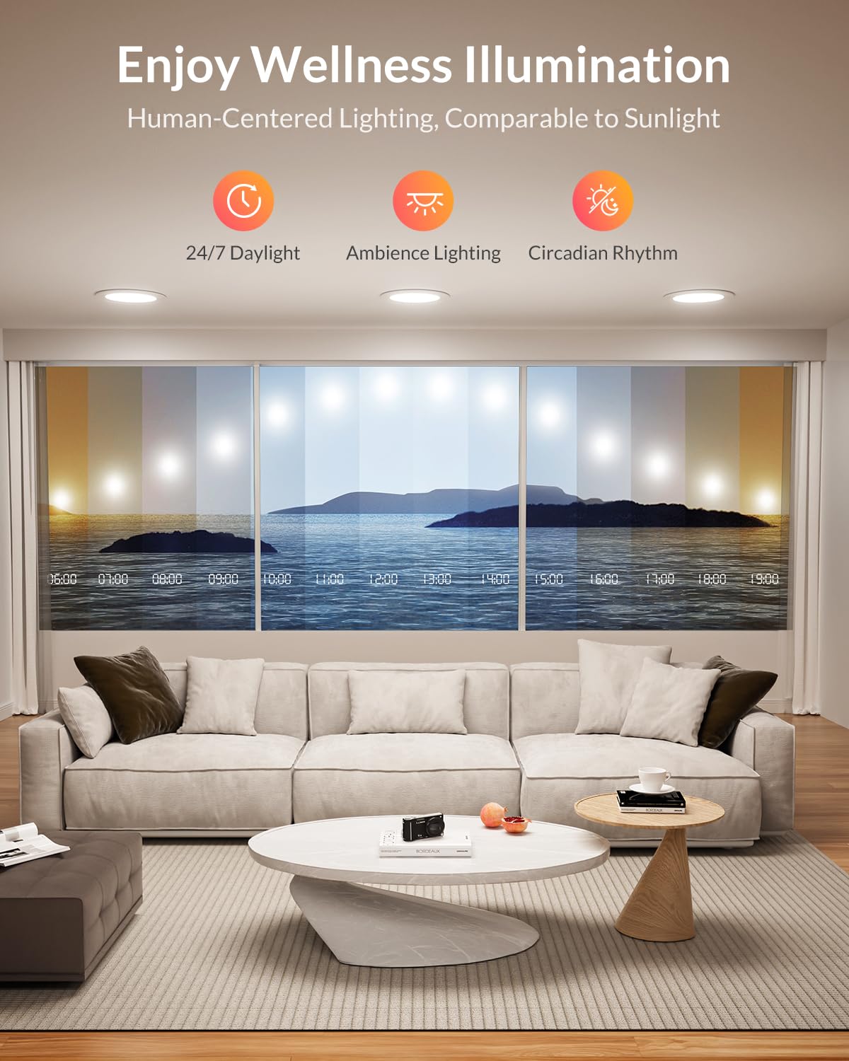 Lepower-Tec Smart Recessed Lighting 6 Inch 4 Pack, Wi-Fi Connect Rgbww Led Downlight With Junction Box, App & Voice Control, 110