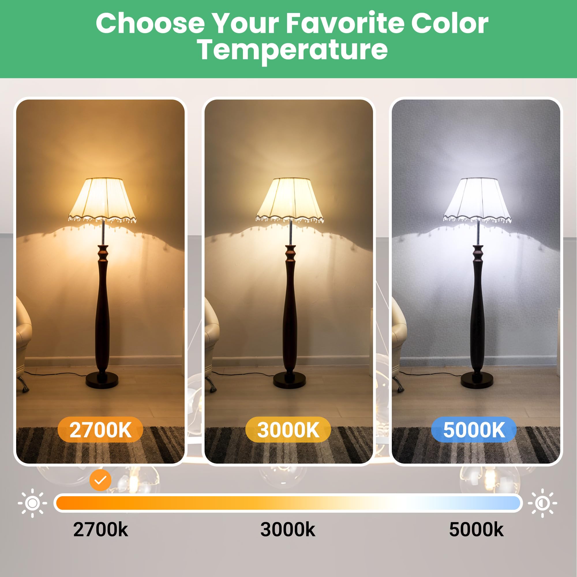 Volivo 24 Pack Led Light Bulbs, 60 Watt Equivalent A19 Led Bulb, Soft White 2700K, 9W E26 Standard Base, Ul Listed 800 Lumens 12