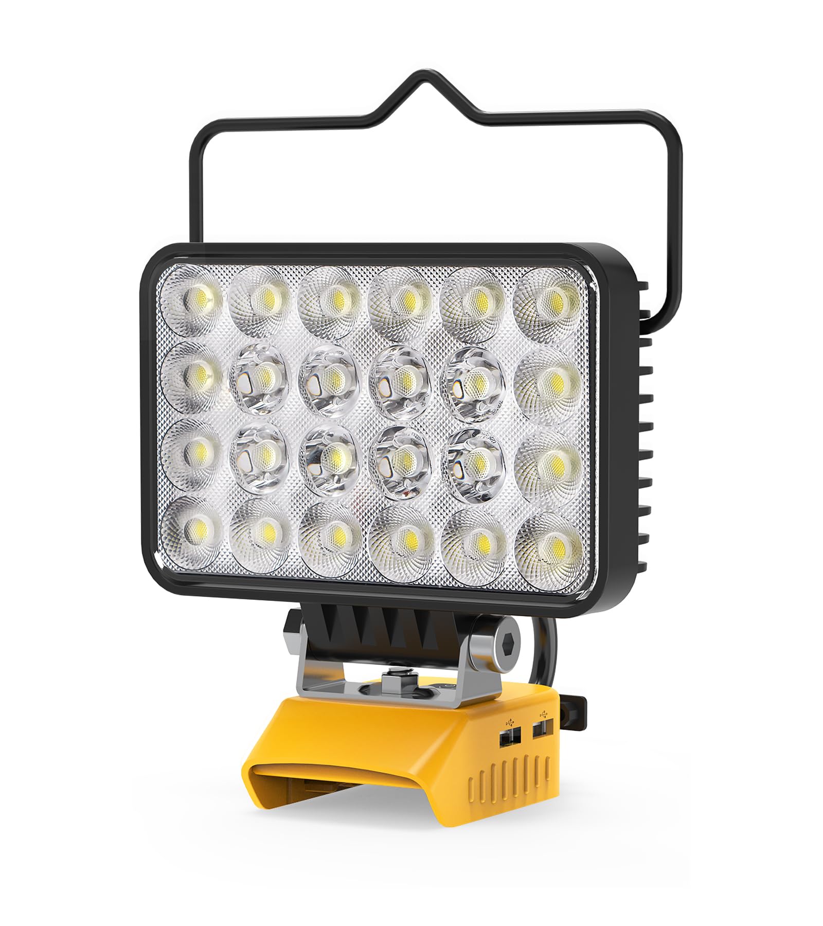 Azocek New Upgrade LED Work Light Compatible with Dewalt 20V Battery, 72W 7200LM Flashlight, 20V Battery Cordless Work Light wit