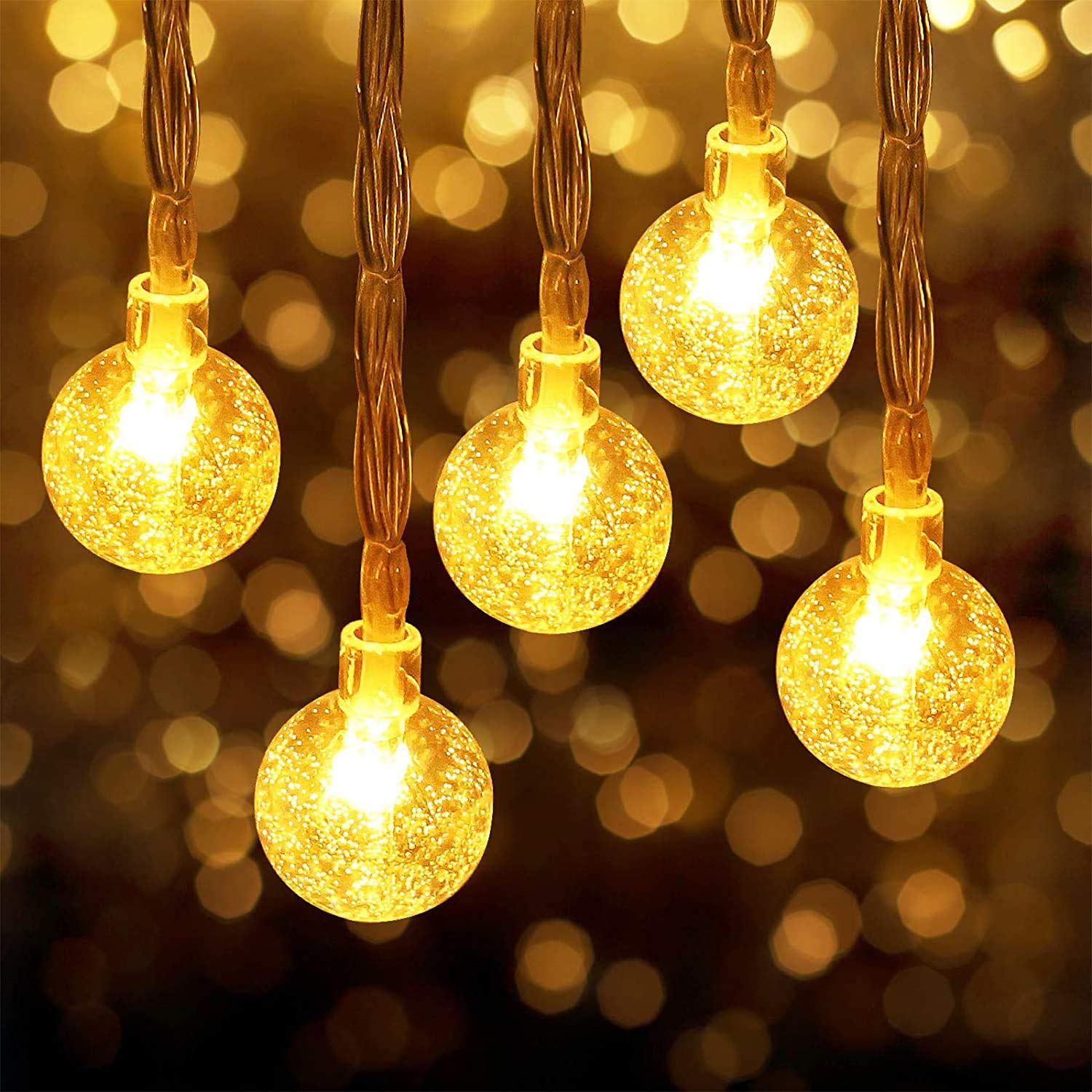 fizzytech Crystal Bubble 25 Led 4 Meter Ball String Lights of Home Decoration Diwali Christmas Wedding Fairy Lights for Bedroom,