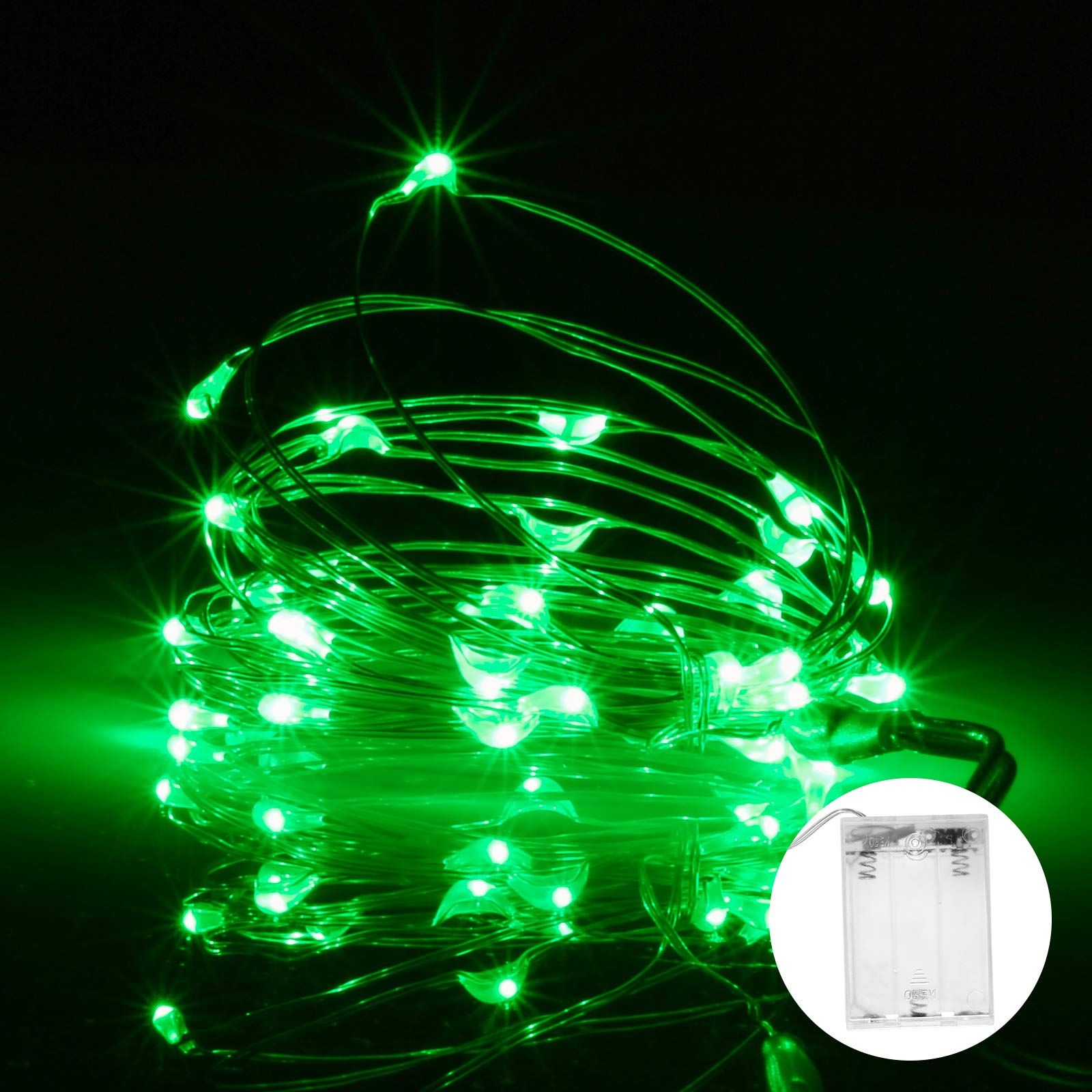 XINKAITE LED String Lights, Waterproof Fairy Lights for Indoor & Outdoor, 10FT Green