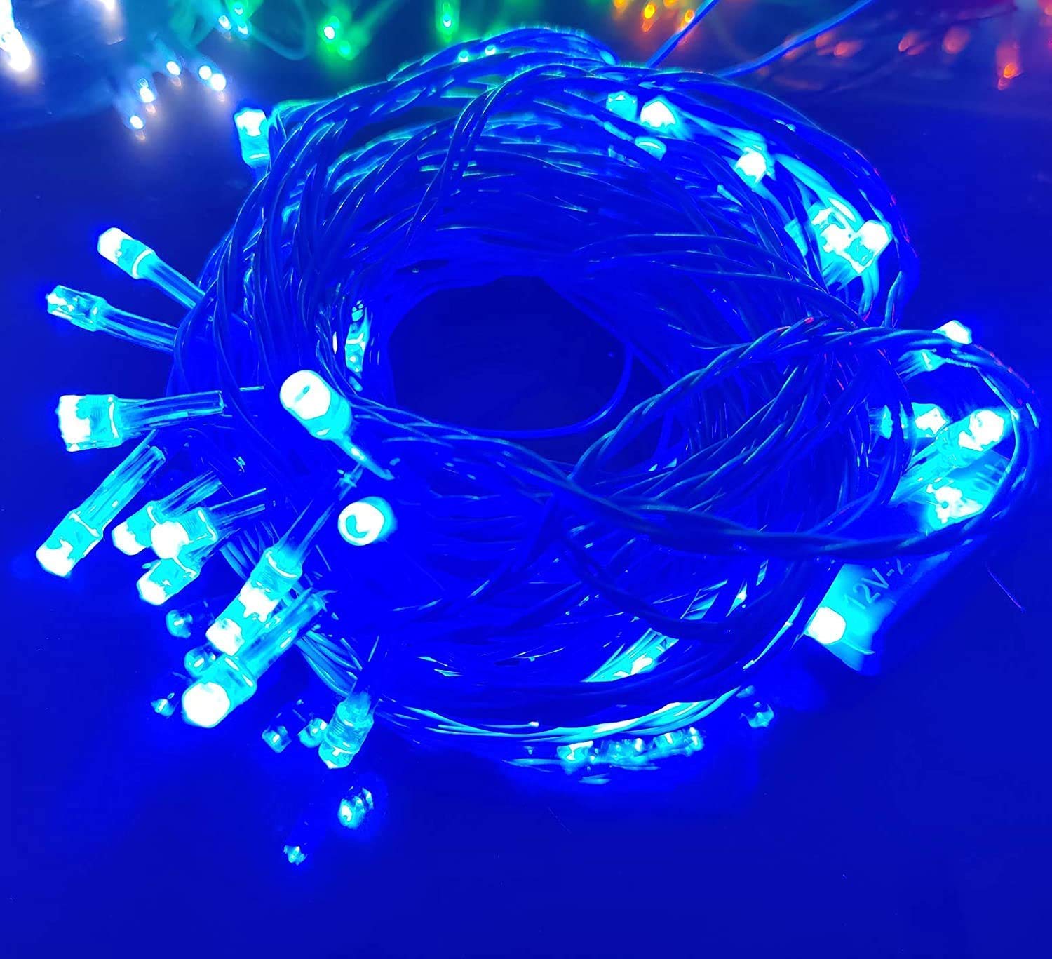 MIRADH Led String Lights, Plug In String Lights, 33 Feet 50 Led Fairy Lights Perfect For Diwali, Indoor And Outdoor Use, (Blue)
