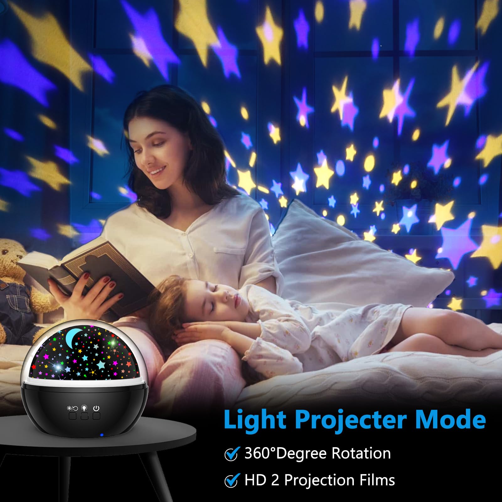 Superhero Night Light for Boys, Spiderman Projector Night Light for Kids, Star Projector Night Light for Room Decor, 360 Degree