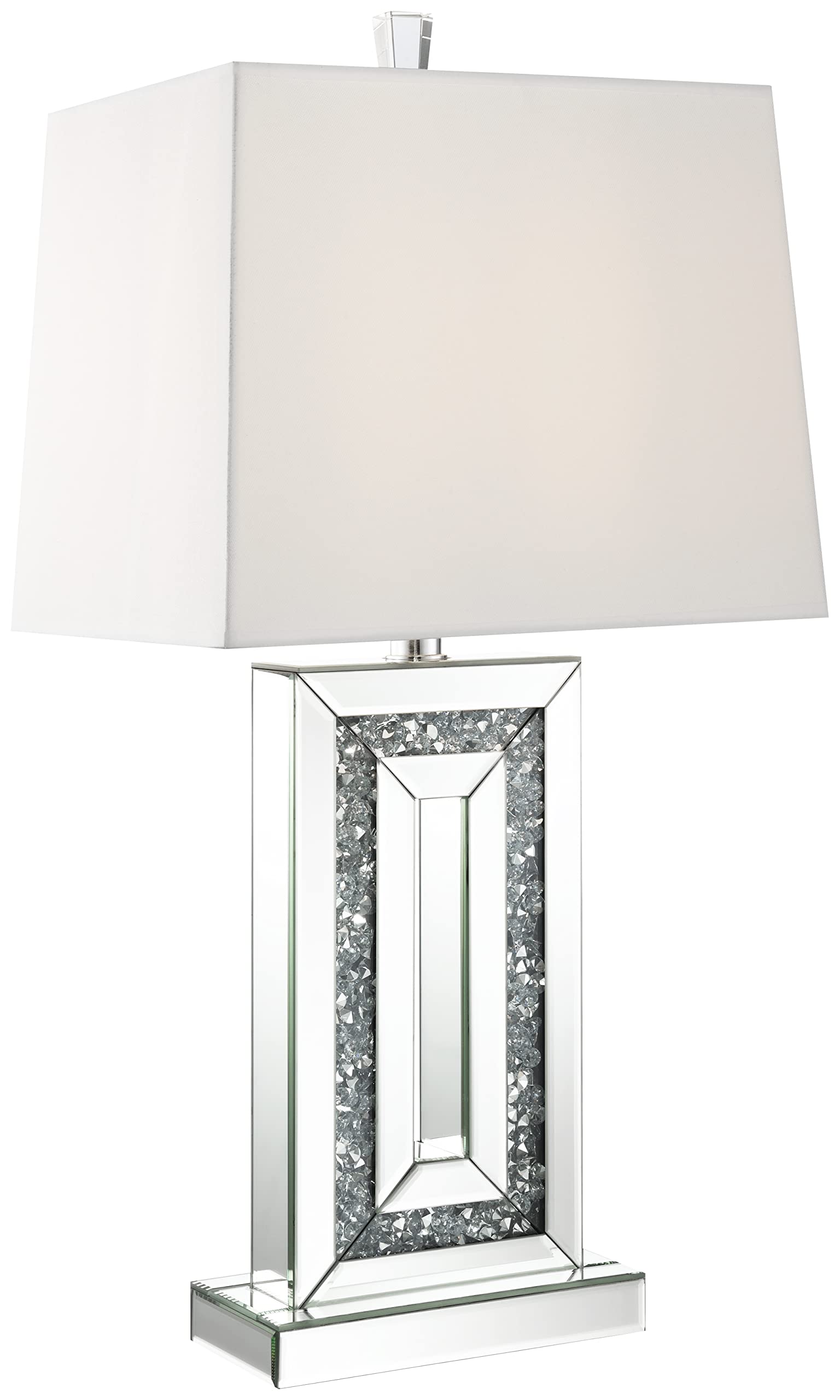 Coaster Home Furnishings Ayelet Table Lamp With Square Shade White And Mirror