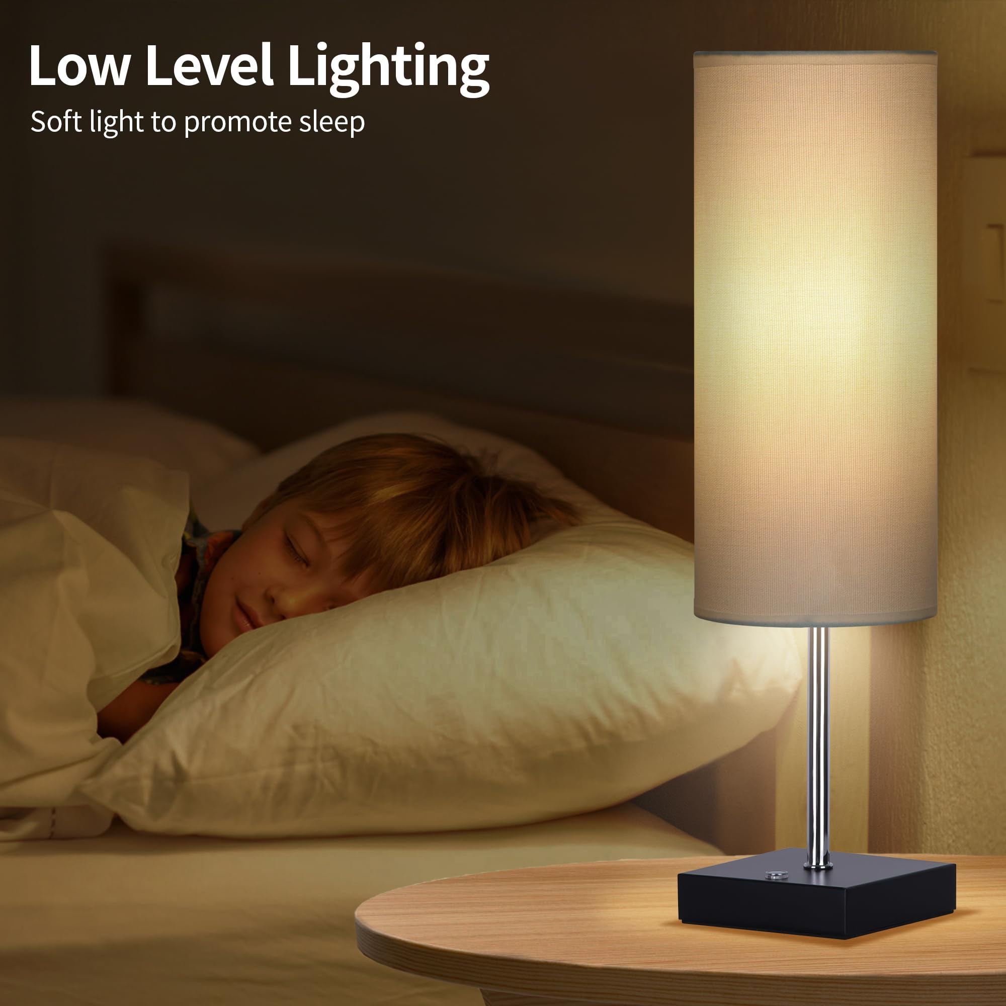 AVV Cordless Table Lamp - 5000mAh Battery, Touch Control, 3 Modes, 18 Inch, White, Model RD-BTL4W-003