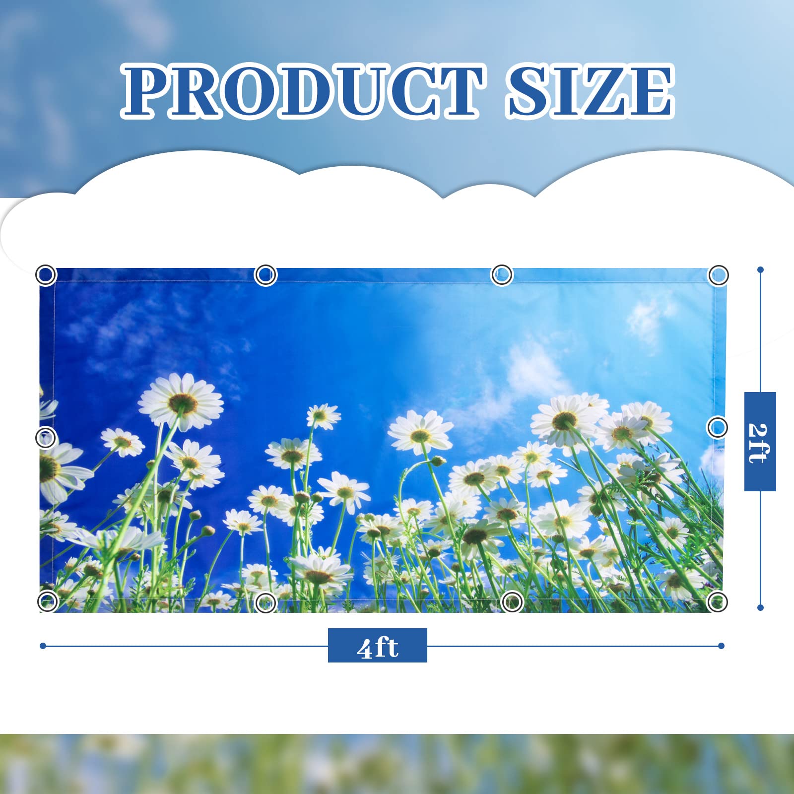 Patelai Fluorescent Light Cover Shade with 10 Magnets, 4x2 Feet, Chamomile, Model PT-Patelai-3151 for Classroom, Office, Home