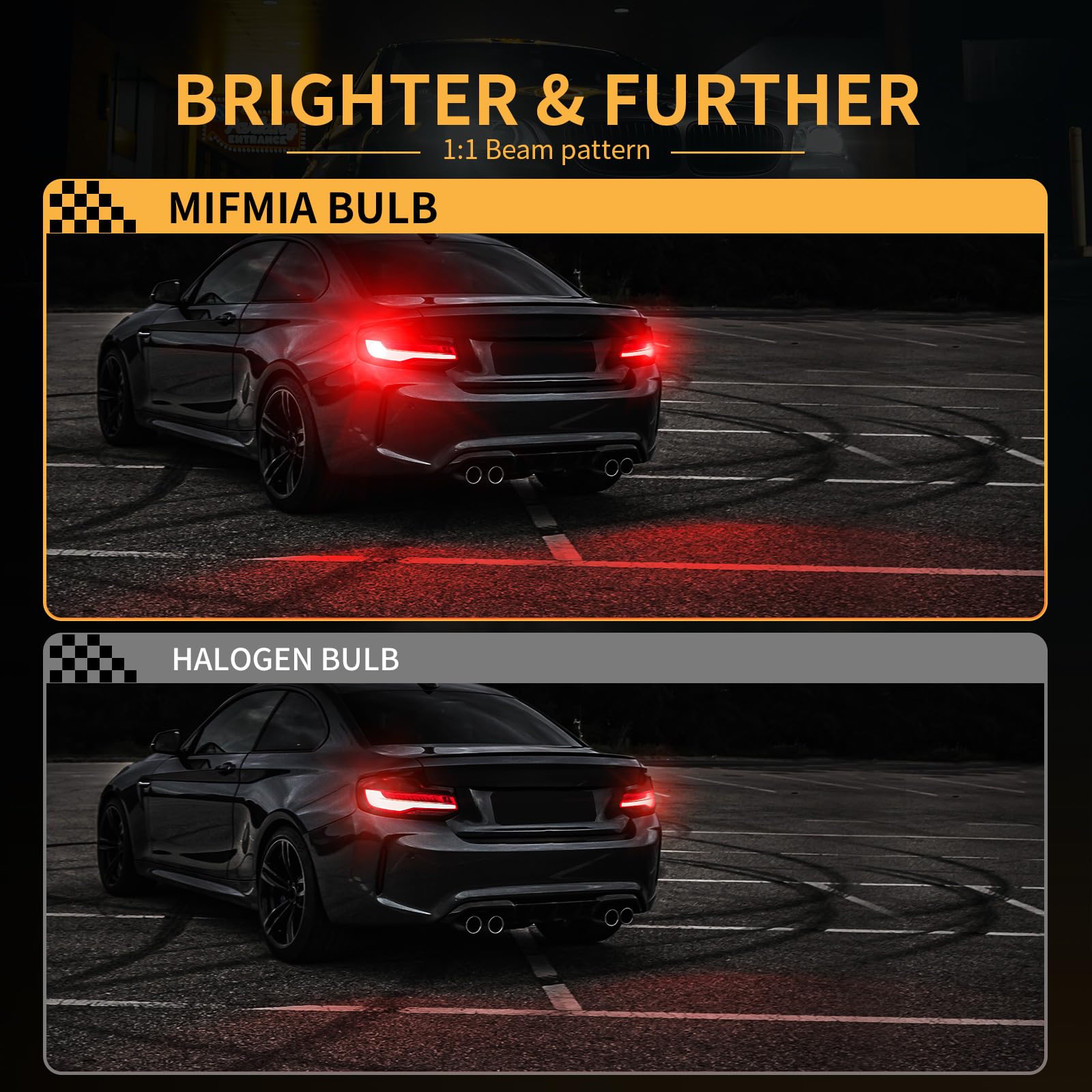 MIFMIA 1157 LED Bulb Red, High Power 45-SMD Chipsets, Upgraded, Pack of 2, for Brake Lights