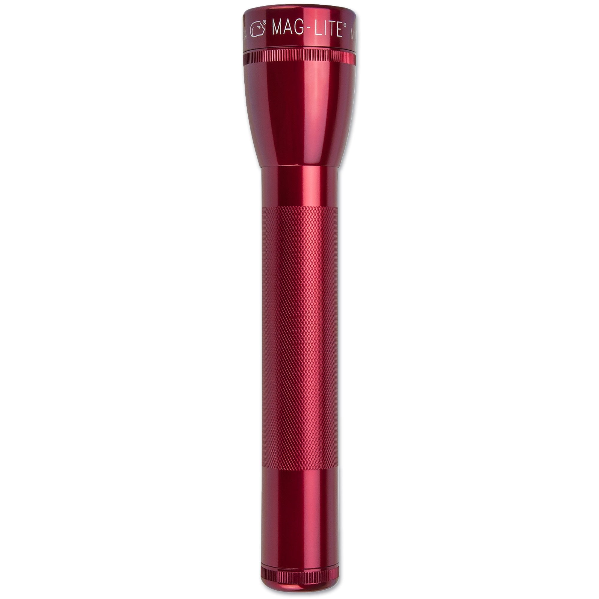 MagLite 3C Cell LED Flashlight, Machined Aluminum, One Size, Red, Model ML25LT-3035