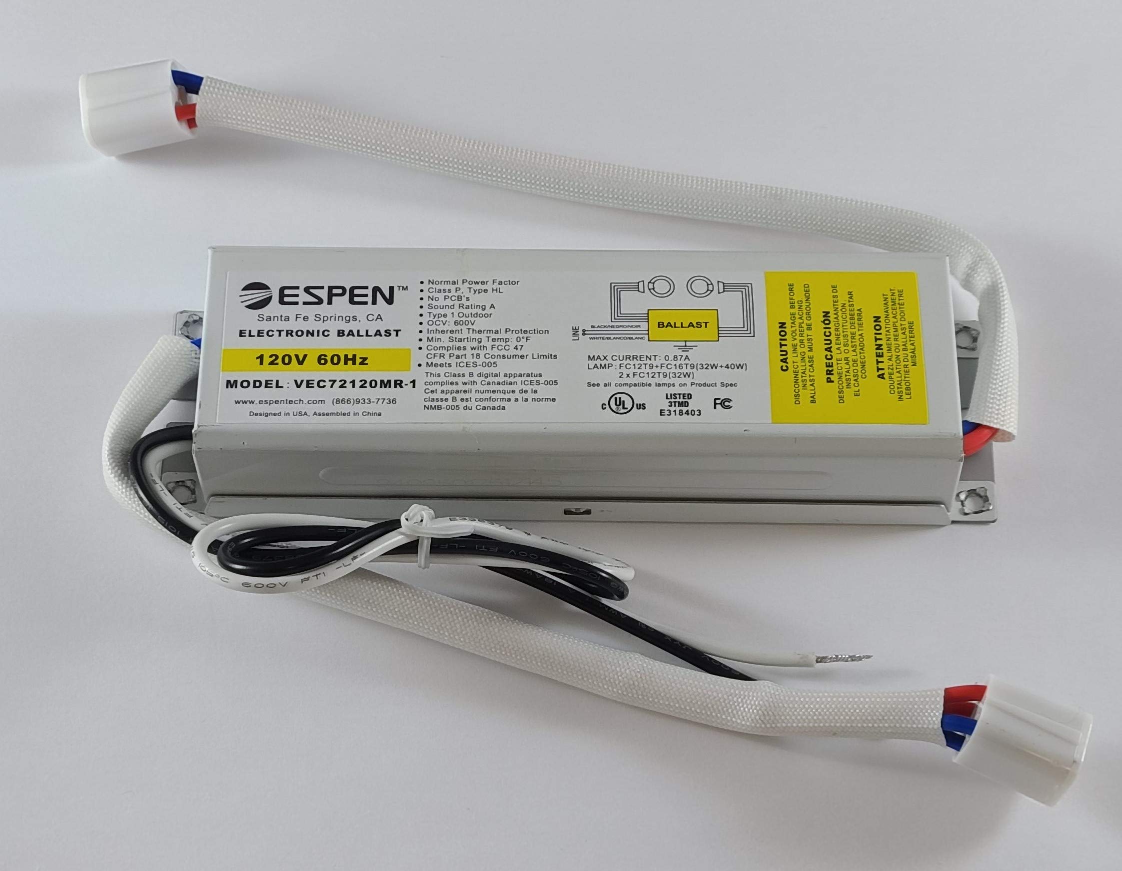 Espen VEC72120MR Electronic Ballast for 32W/40W Circuline Lamp