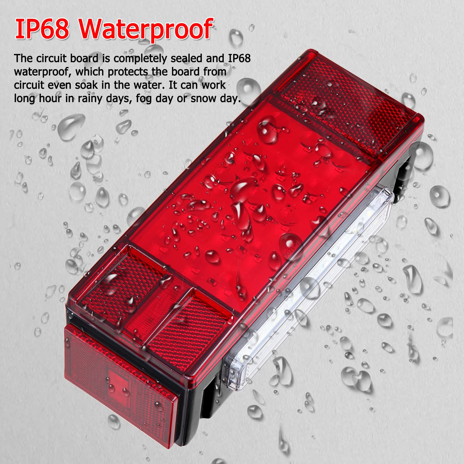 Limicar Boat Trailer Lights, Trailer Light Kit, Led Trailer Lights With 25Ft Trailer Wiring Harness Kit, Ip68 Trailer Lights For Truck Marine Rv Camper Snowmobile Over 80&quot; Inches