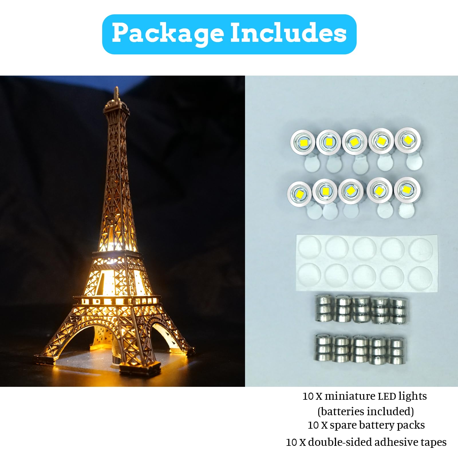 Mini Led Lights  10 Pcs Small Spotlight Battery Operated Tiny Smd Lamp  Miniature Led Light For Diy Hand Craft  Small Ssl Lights For Dollhouse  Action Figures  Toy Building (Warm White)