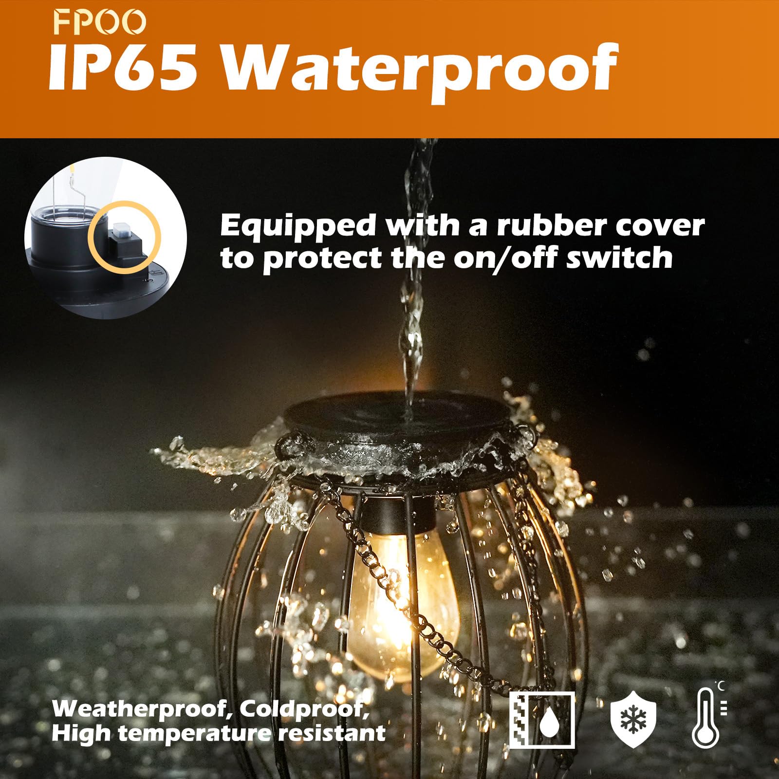 Hanging Solar Lanterns Outdoor Waterproof, Solar Powered Ultra-Bright Lights Solar Lantern For Patio Garden Porch Yard Pathway (